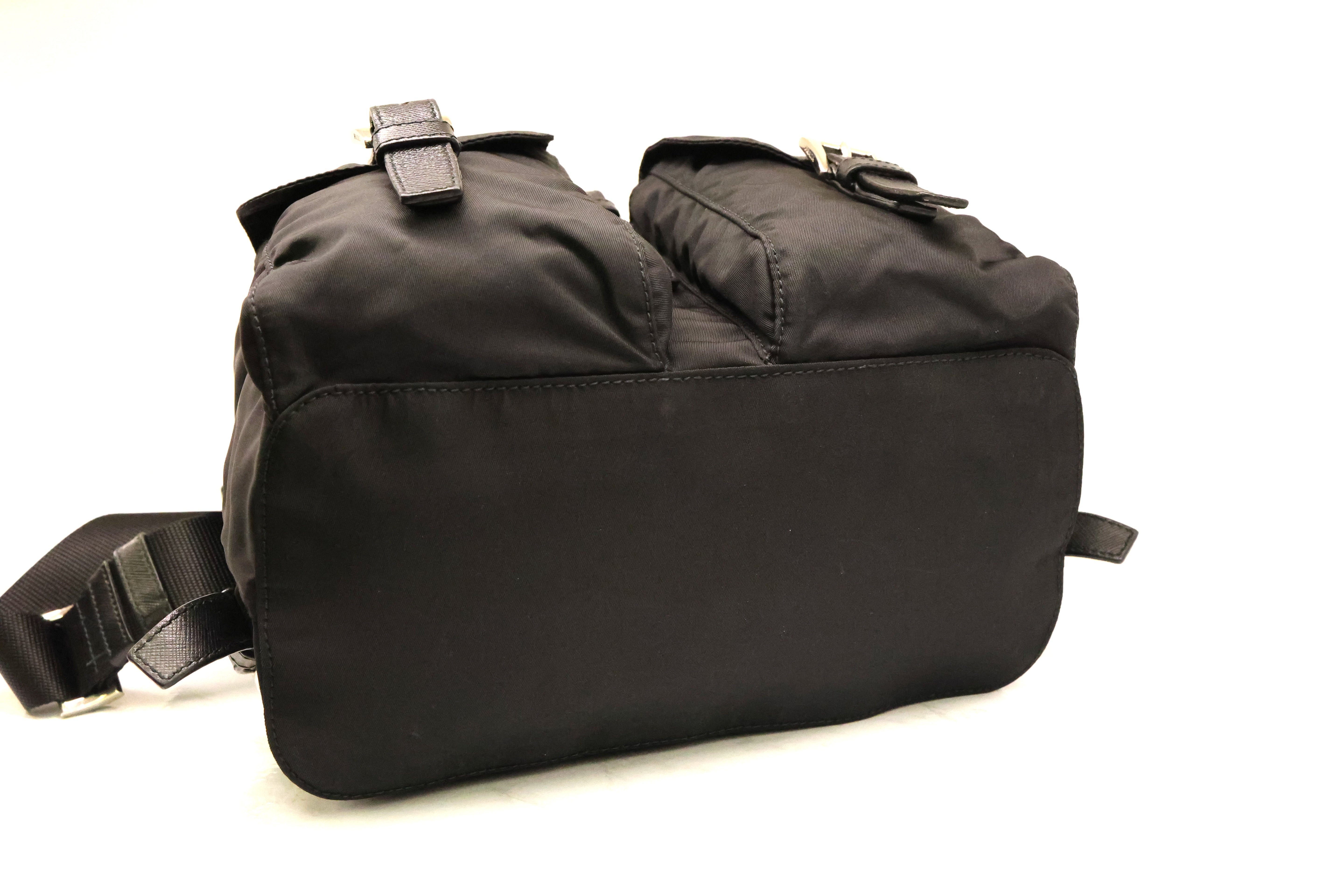 Prada Tessuto Nylon Vela Small Backpack Black