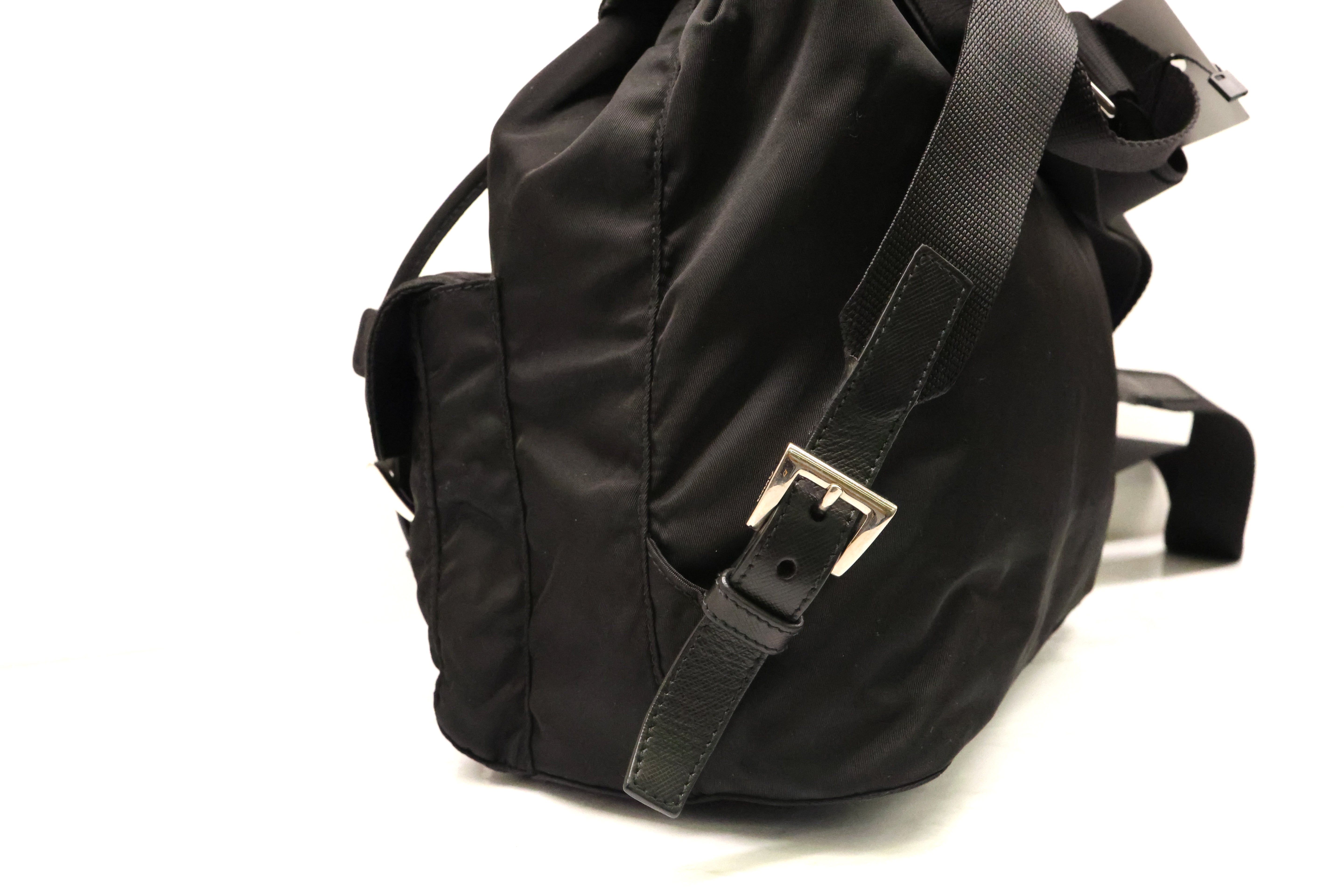 Prada Tessuto Nylon Vela Small Backpack Black