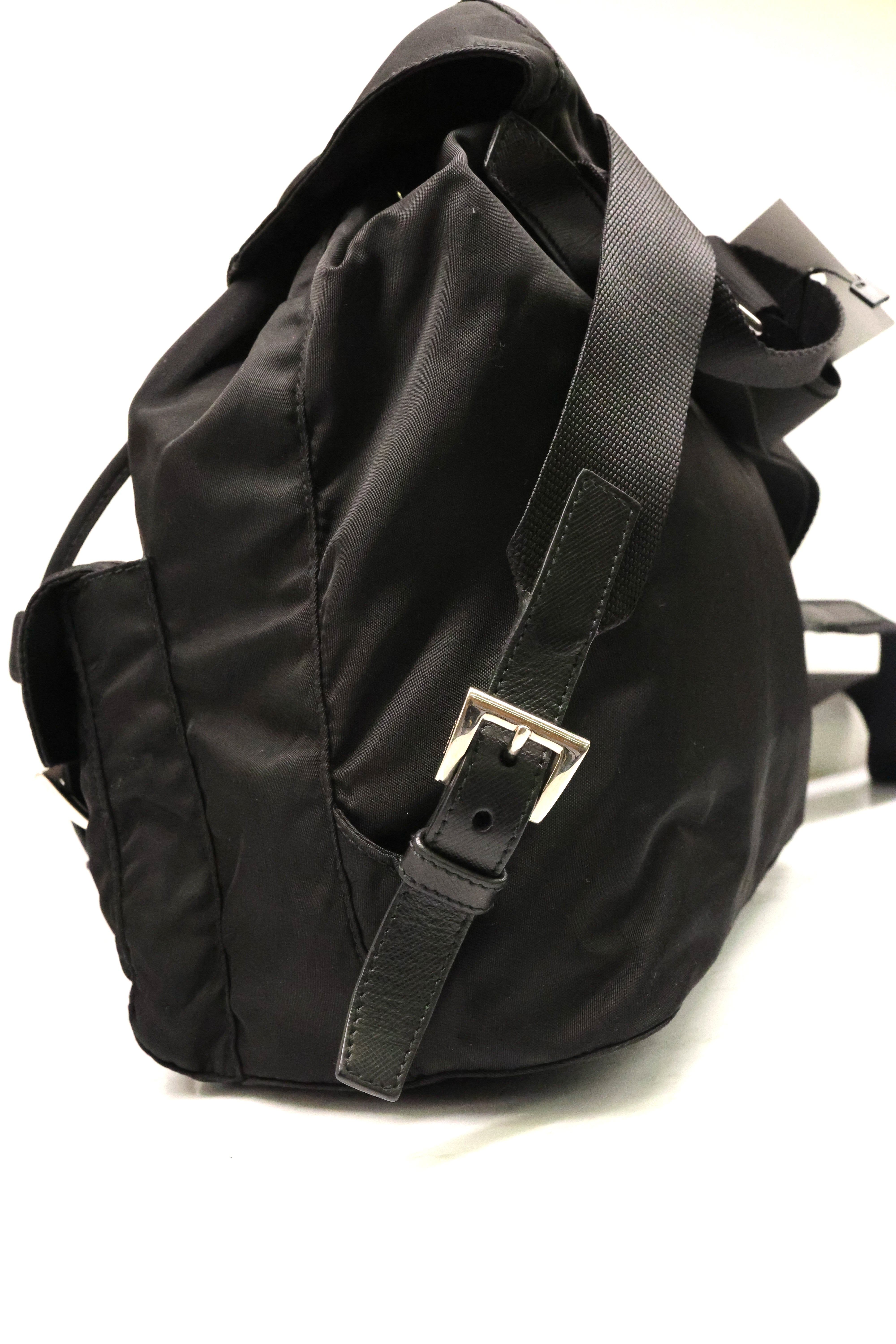 Prada Tessuto Nylon Vela Small Backpack Black