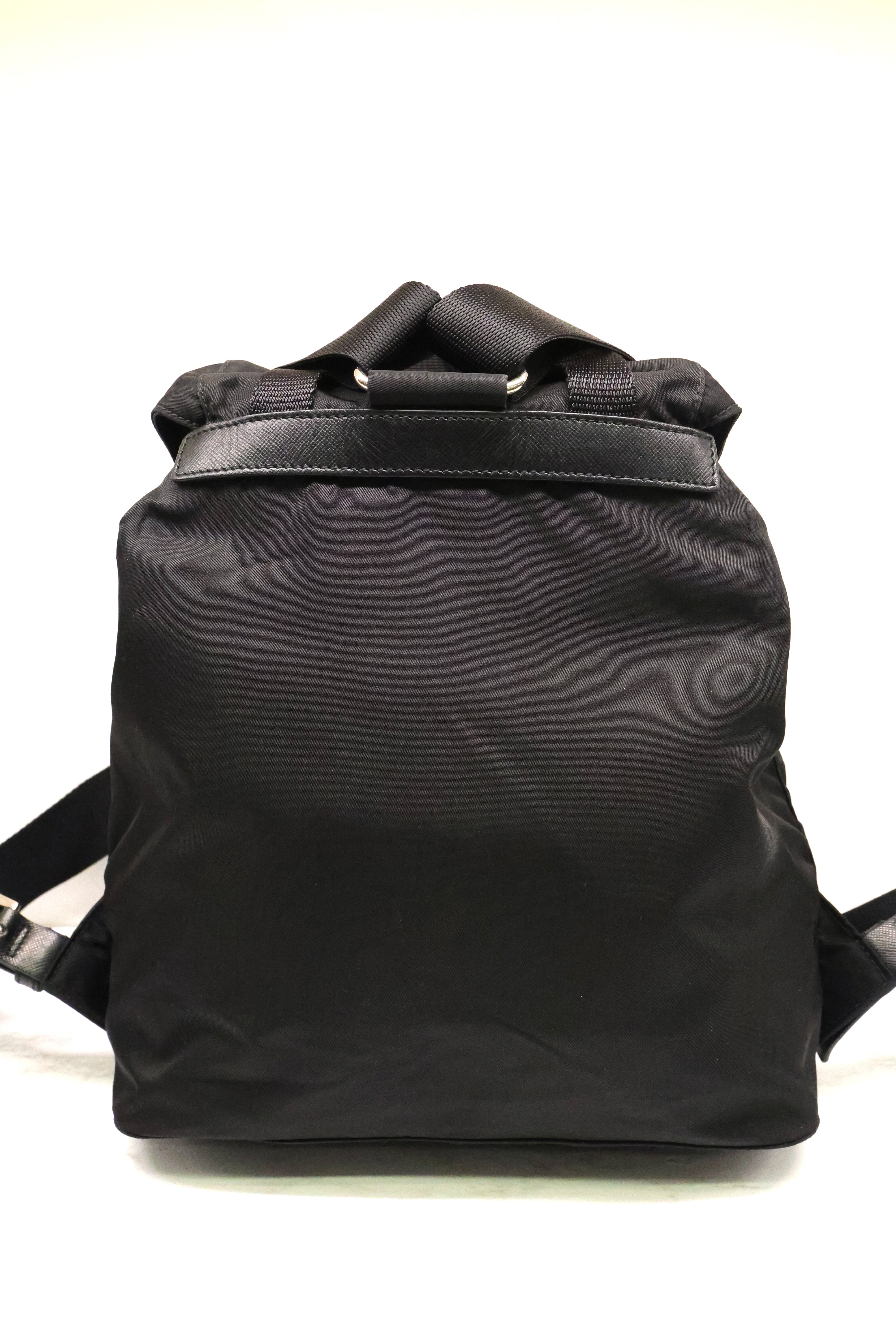 Prada Tessuto Nylon Vela Small Backpack Black