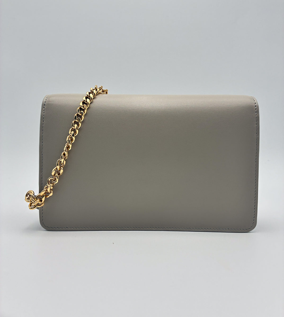 Celine Shiny Triomphe Margo Wallet on Chain Light Stone