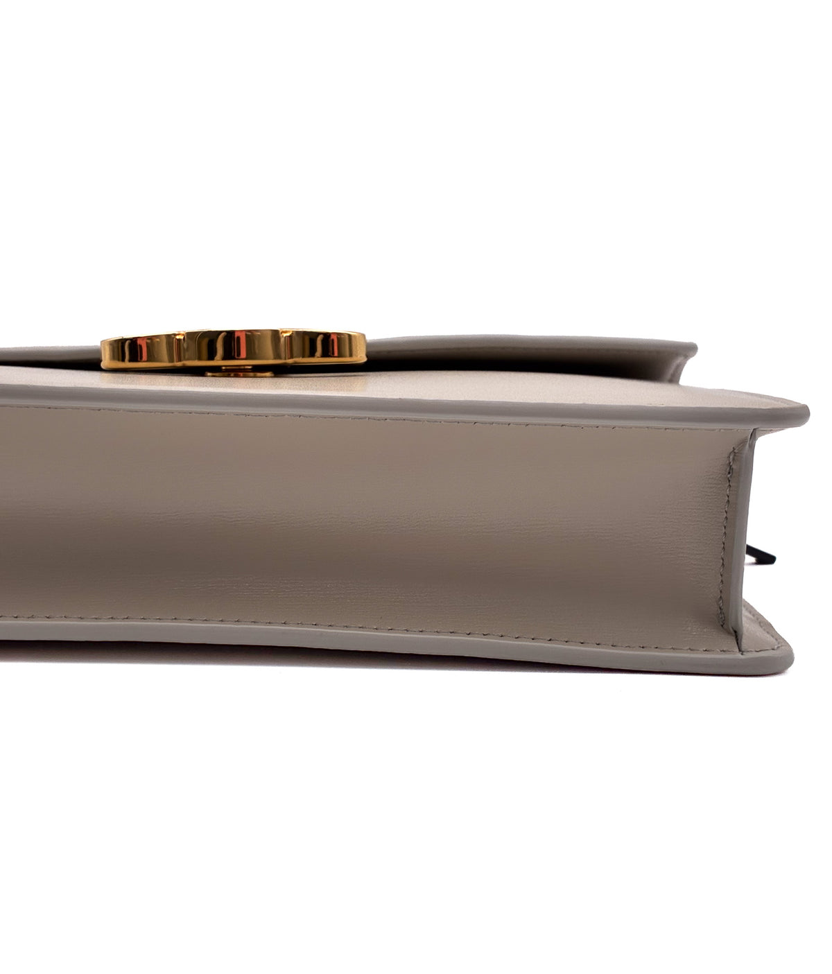Celine Shiny Triomphe Margo Wallet on Chain Light Stone