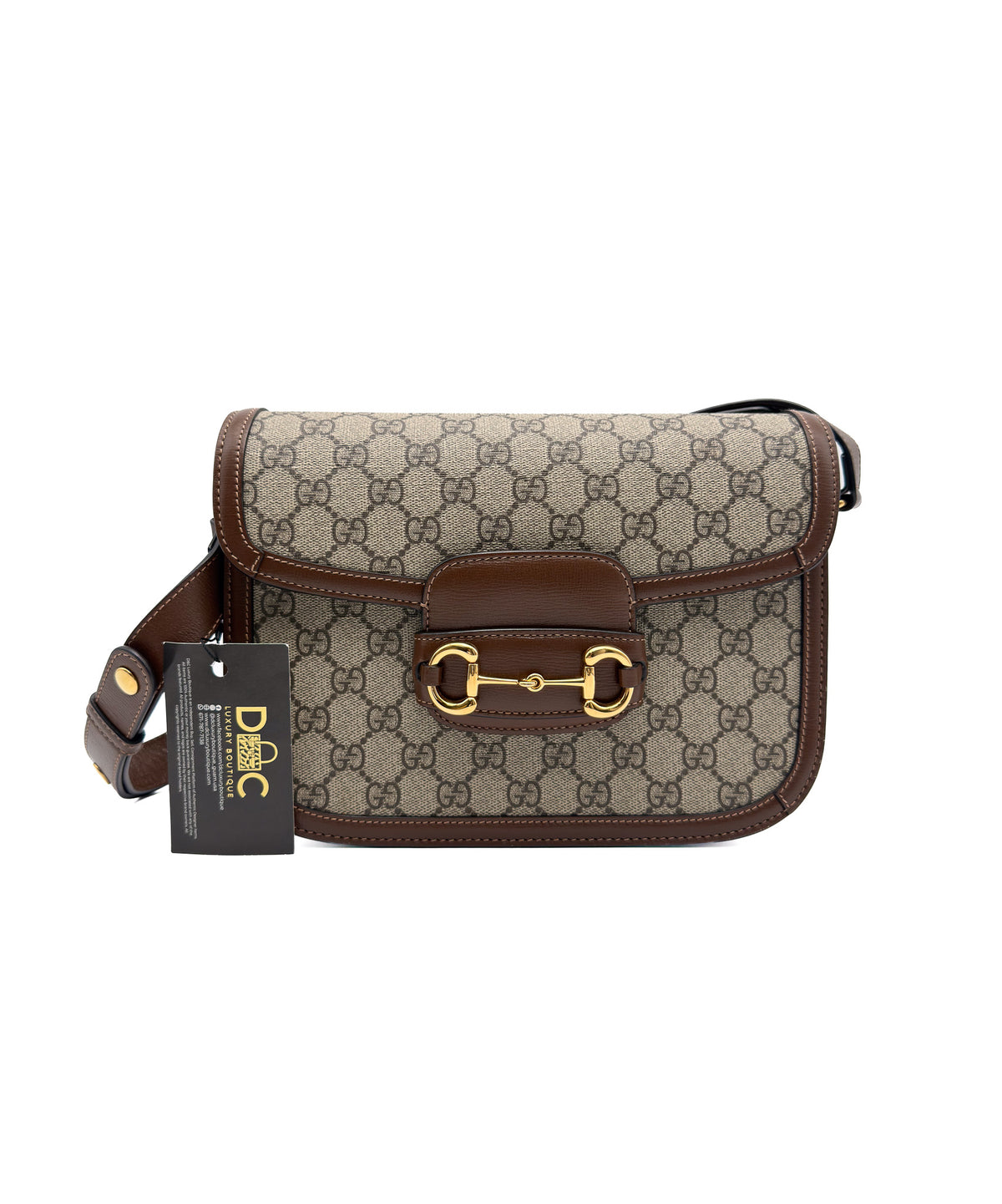 Gucci Horsebit 1955 Shoulder Bag Supreme Brown Leather
