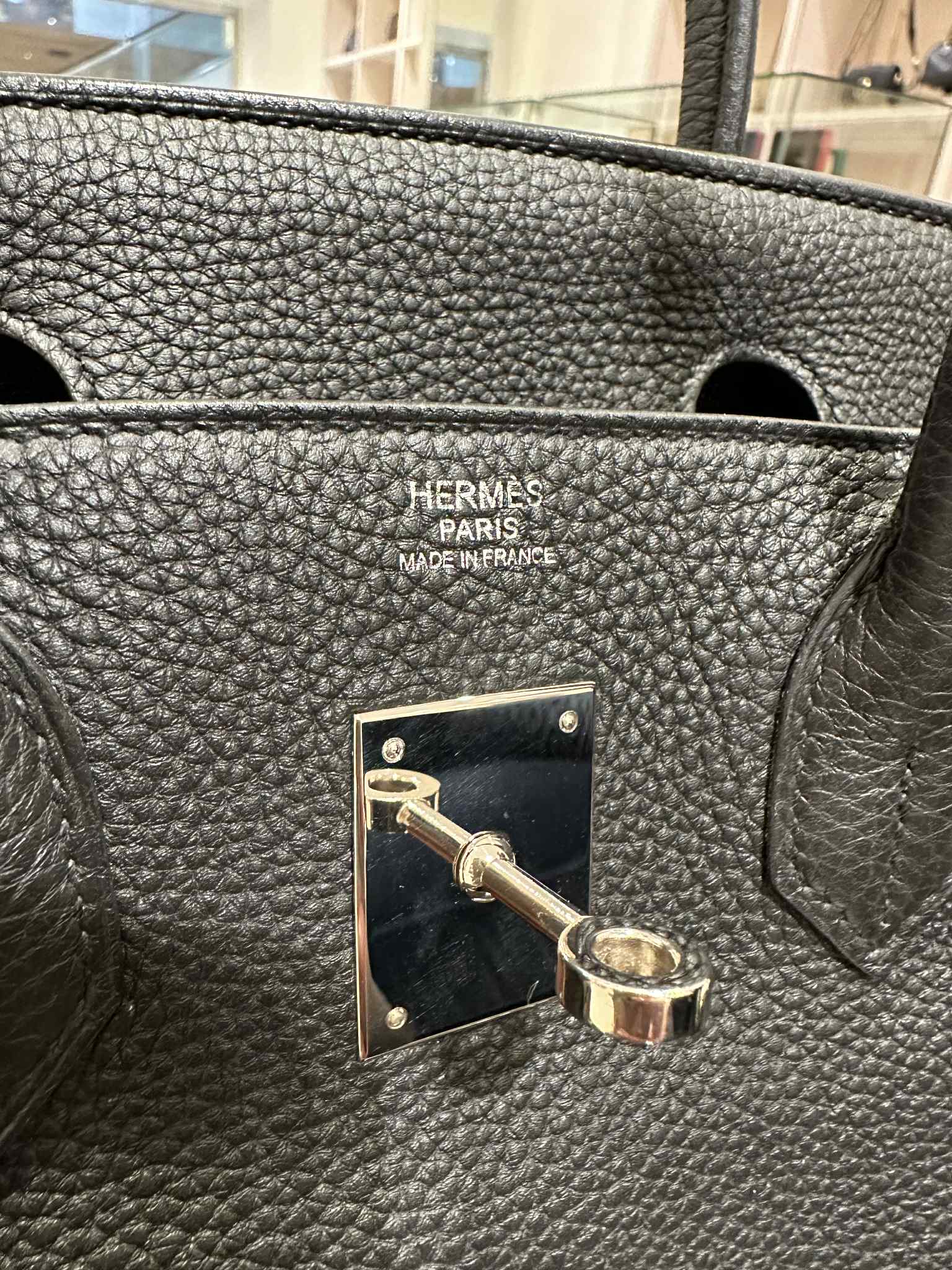 Hermes Togo Birkin 30 Black Palladium