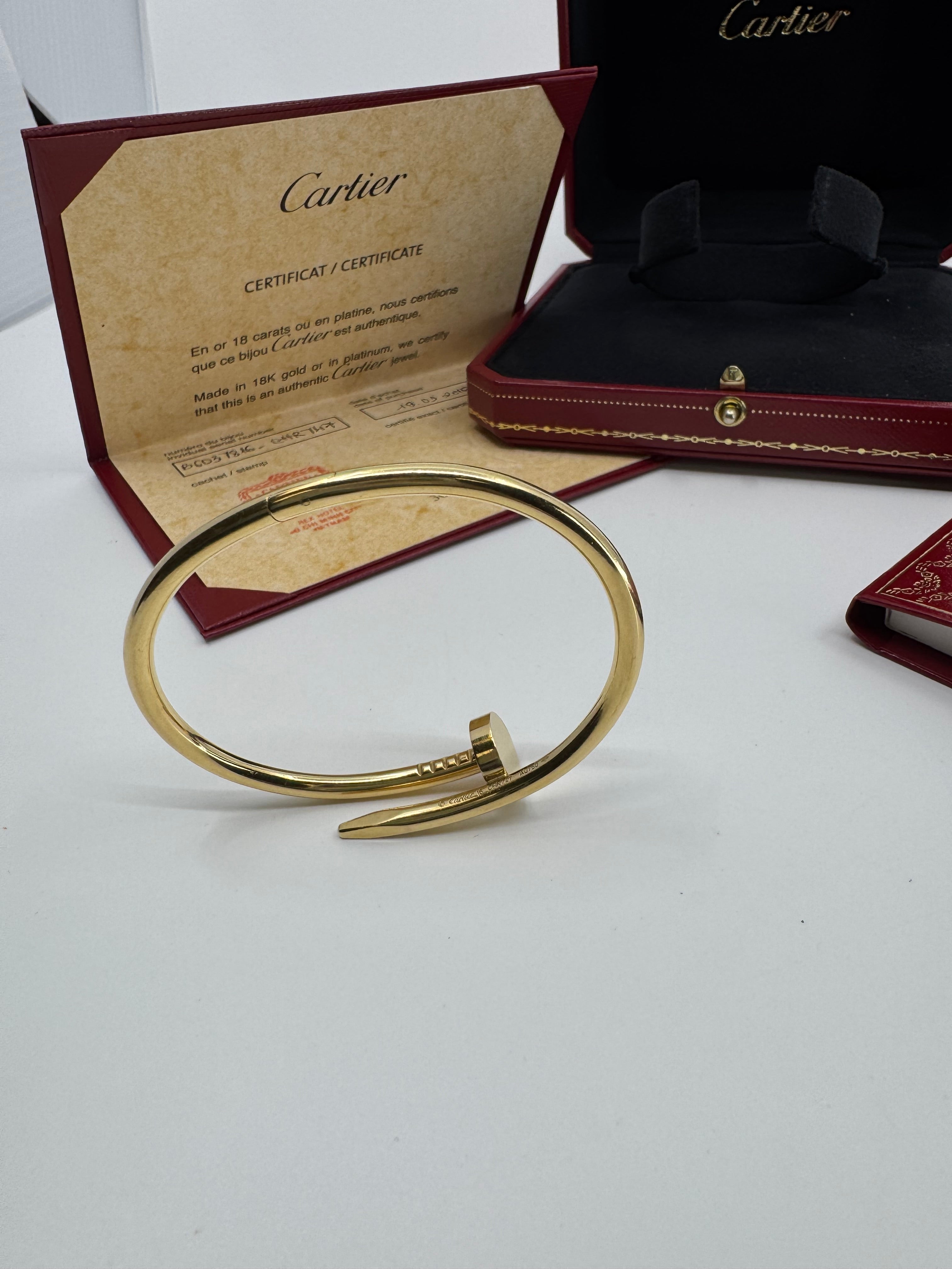 Cartier Juste Un Clou 18K Gold Size 17
