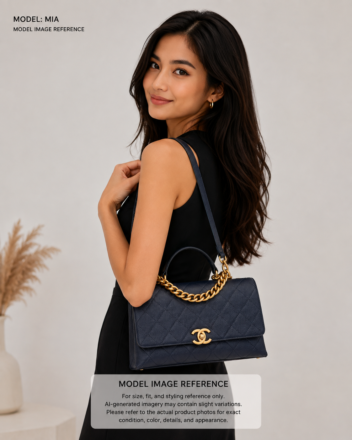 Chanel Medium Business Affinity Top Handle Bag – Navy Blue Caviar Leather