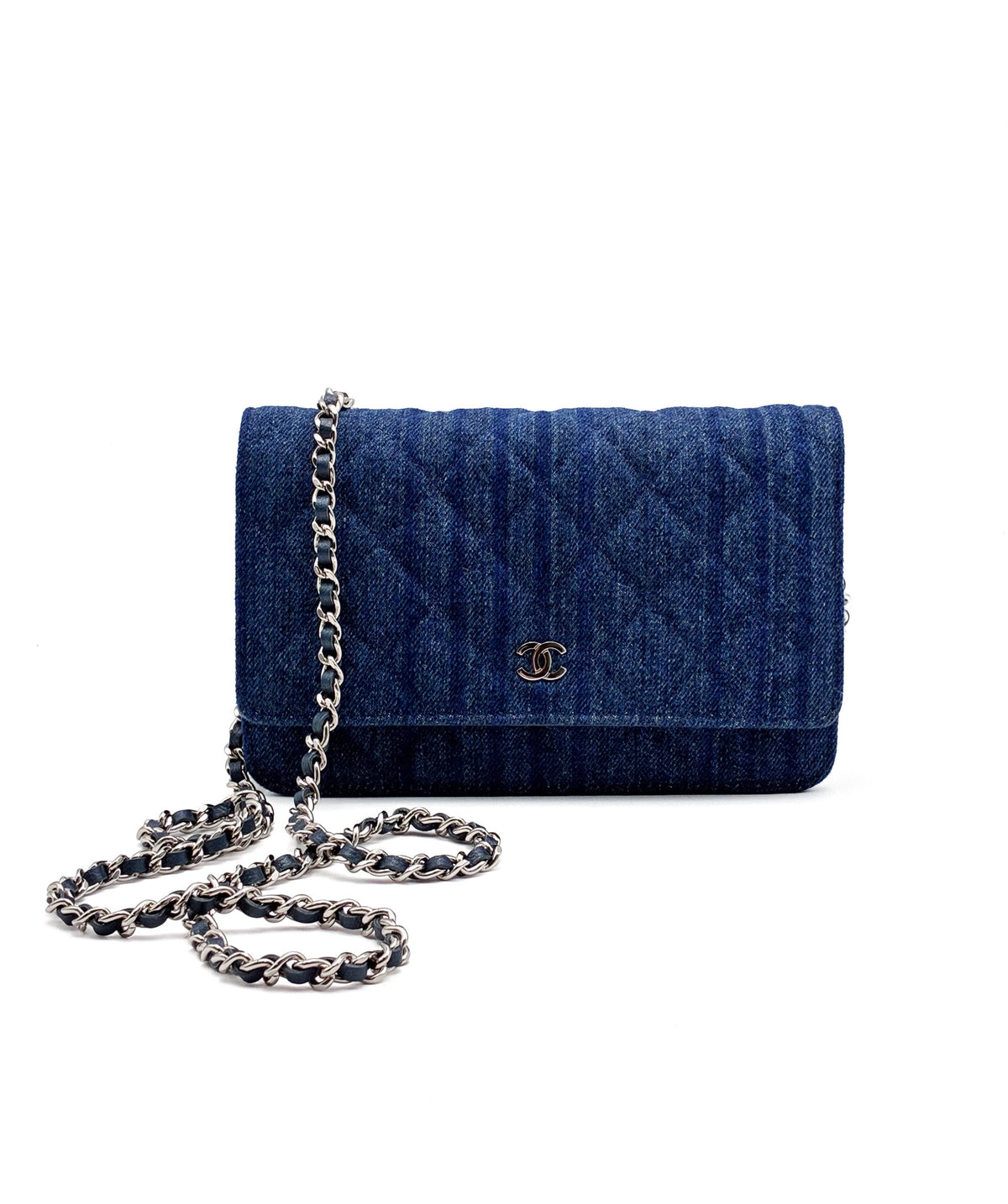 Chanel Wallet on Chain Denim SHW