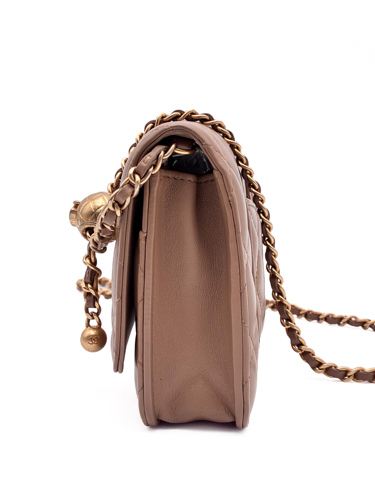 Chanel WOC Beige Pearl Crush Lambskin GHW