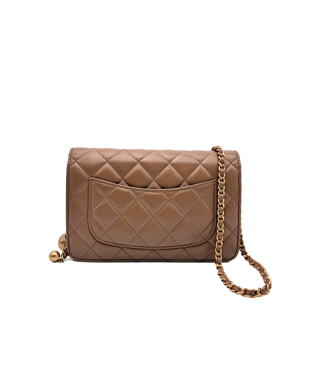 Chanel WOC Beige Pearl Crush Lambskin GHW