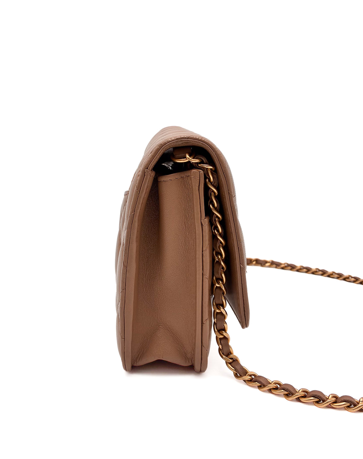 Chanel WOC Beige Pearl Crush Lambskin GHW