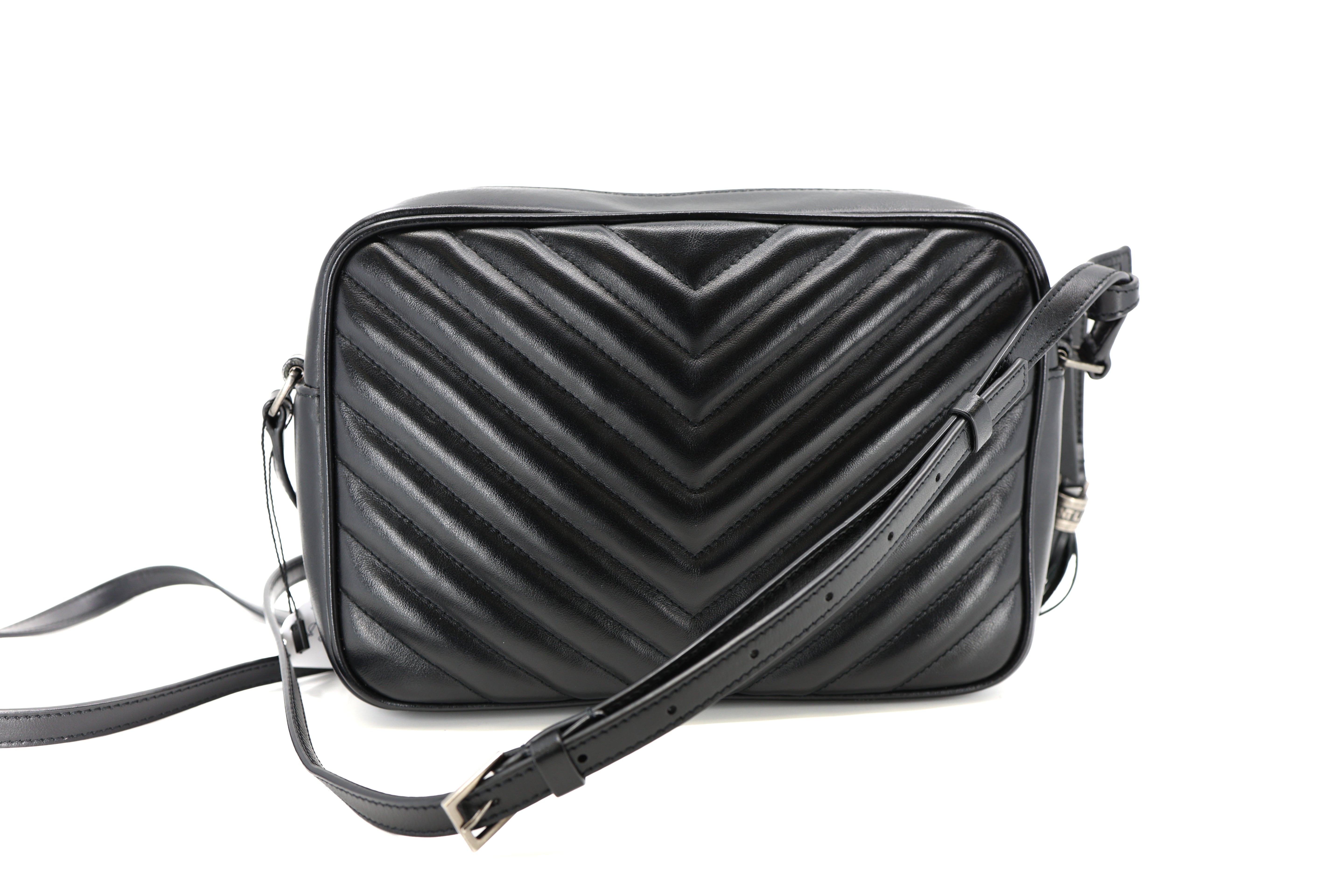 Saint Laurent  Lou Camera Bag Calfskin Matelasse Monogram Black