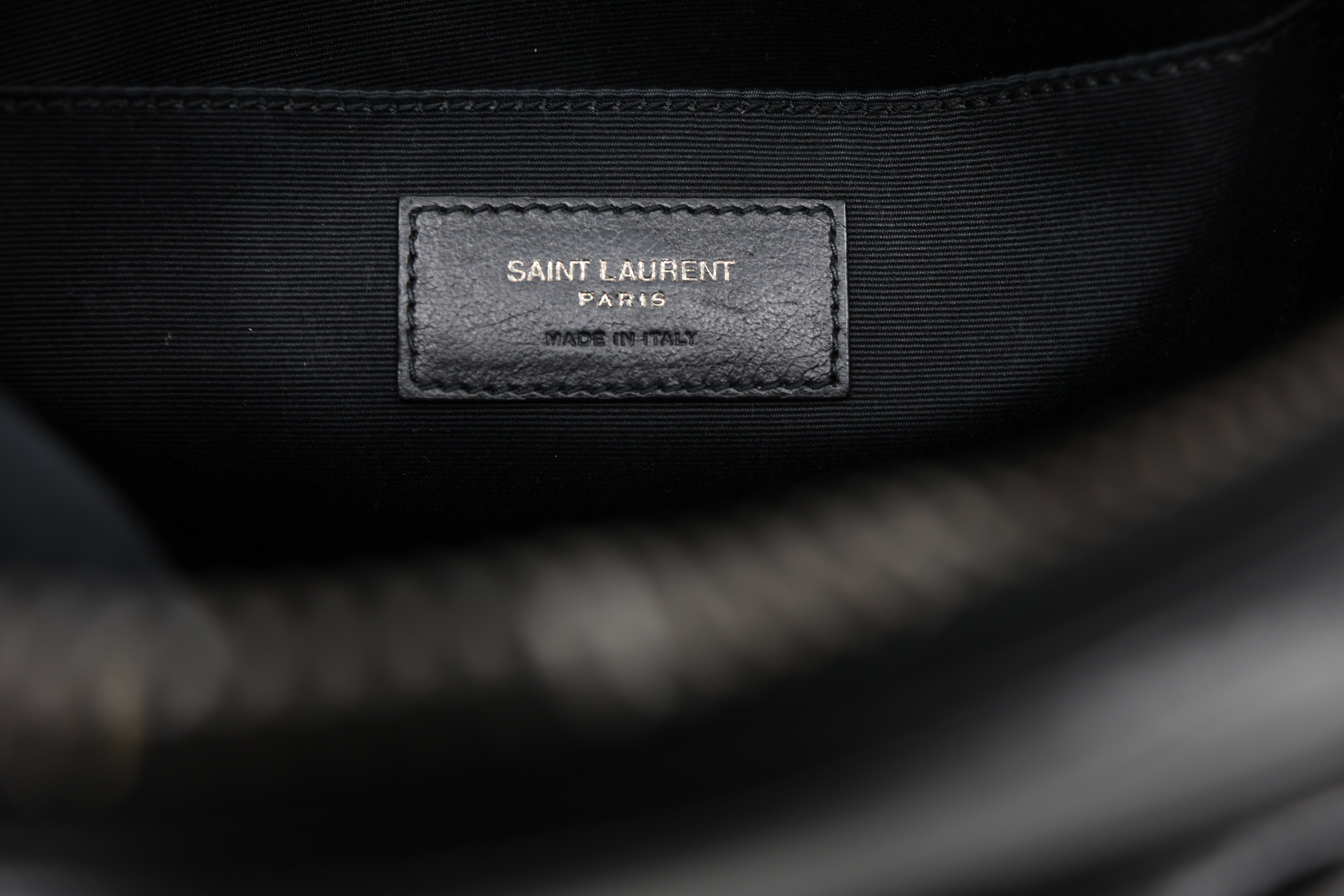 Saint Laurent  Lou Camera Bag Calfskin Matelasse Monogram Black