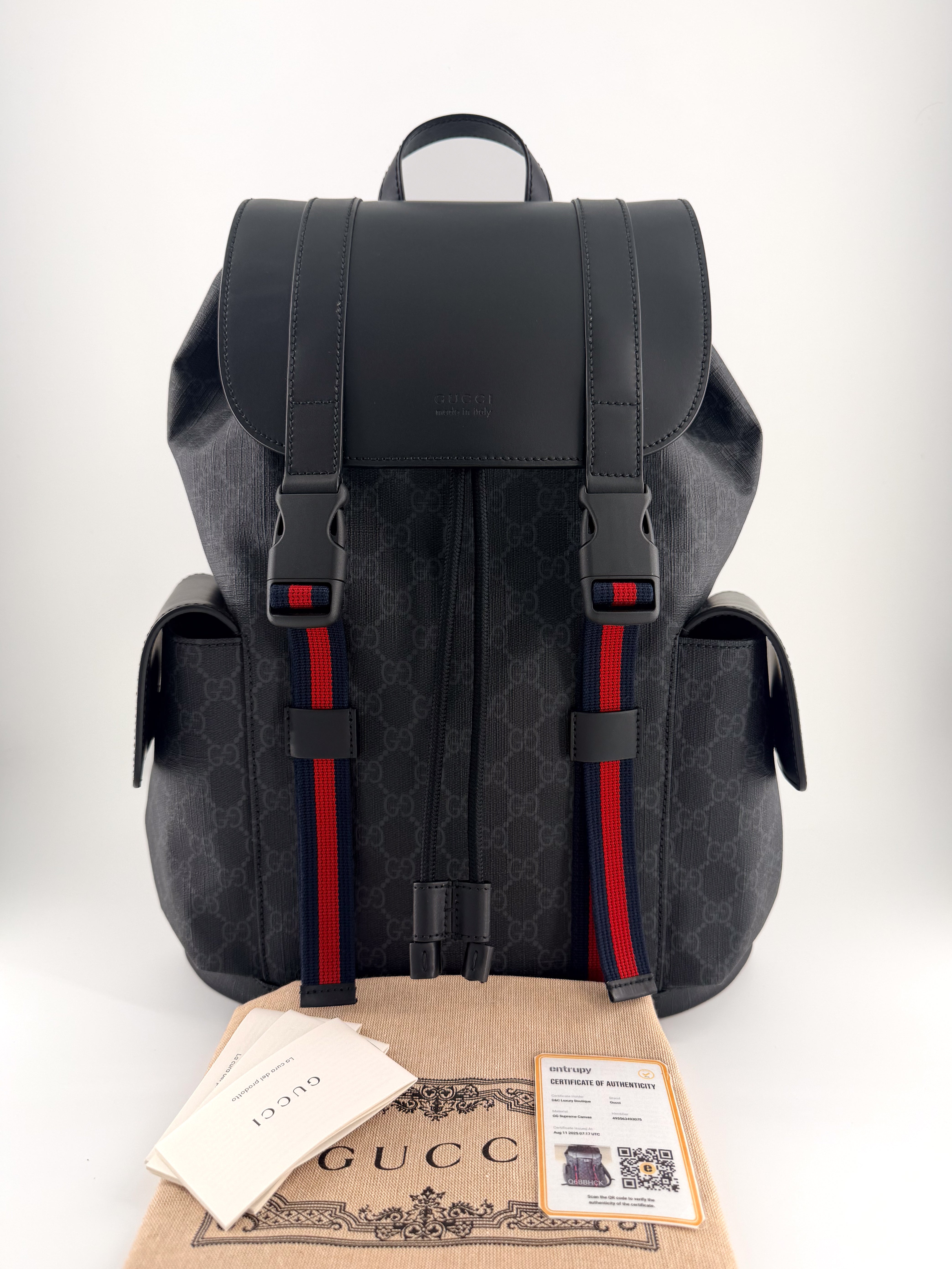 Gucci Men's Backpack in Black GG Supreme