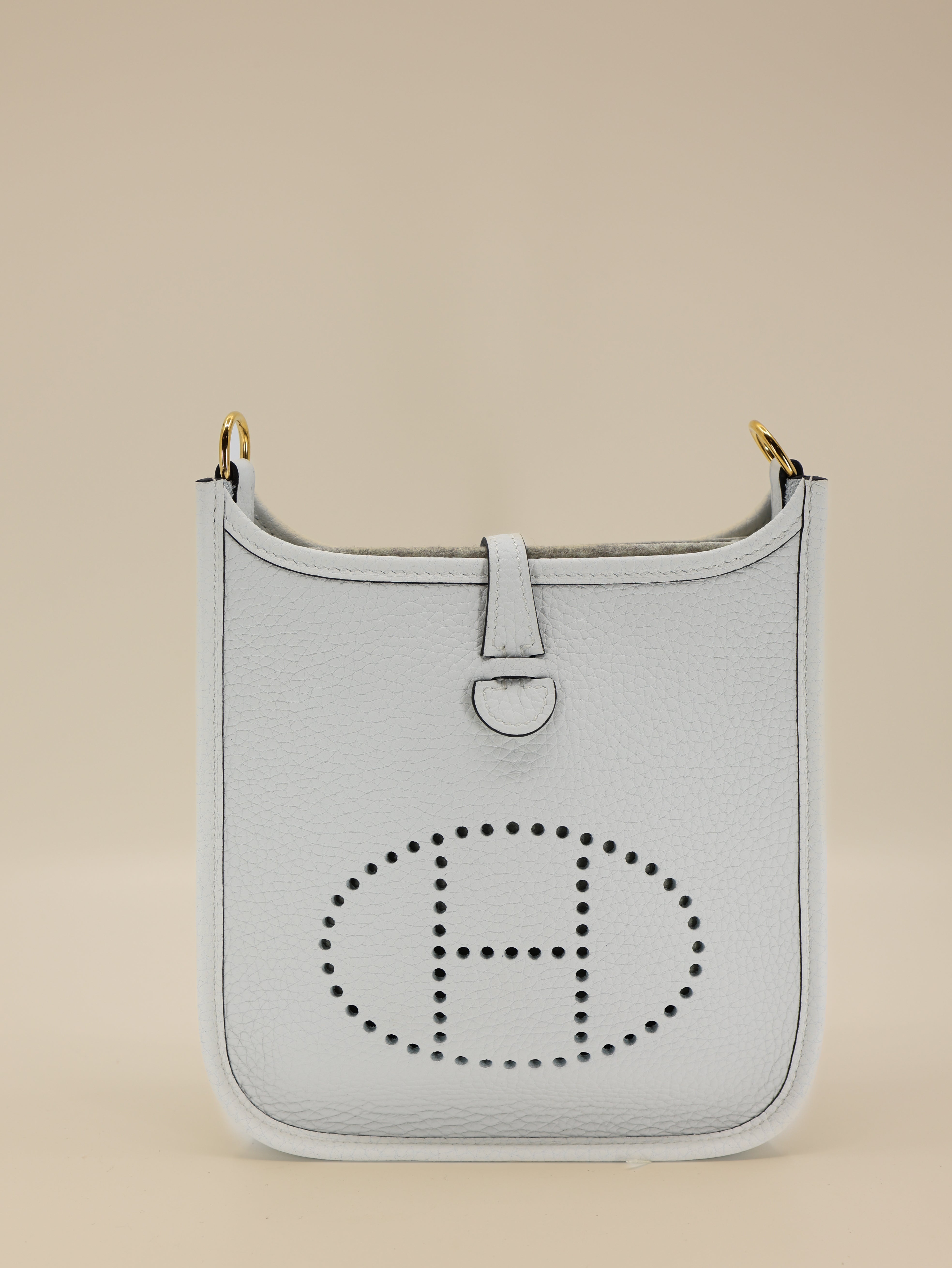 Hermes Taurillon Clemence Amazone Evelyne 16 TPM New White