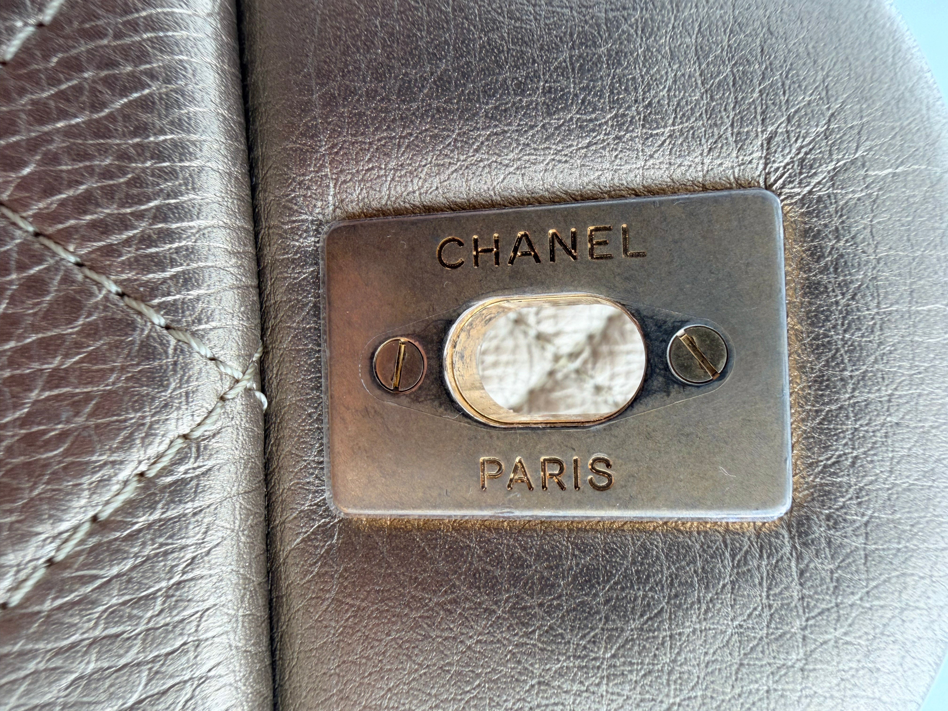 Chanel Classic Metallic Gold Calfskin Quilted XXL Flap Bag