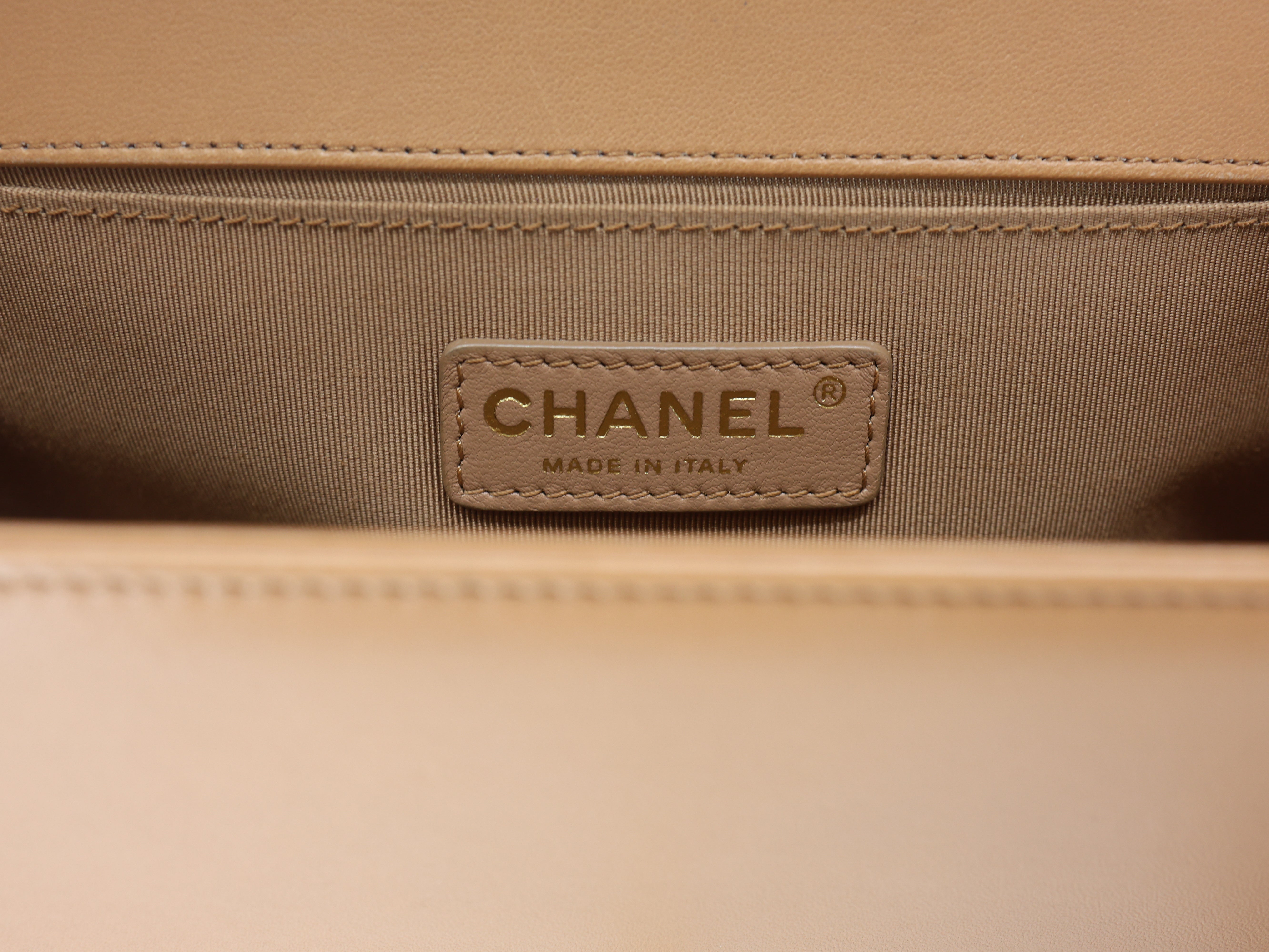 Chanel Boy Flap Brown Quilted Medium Lambksin