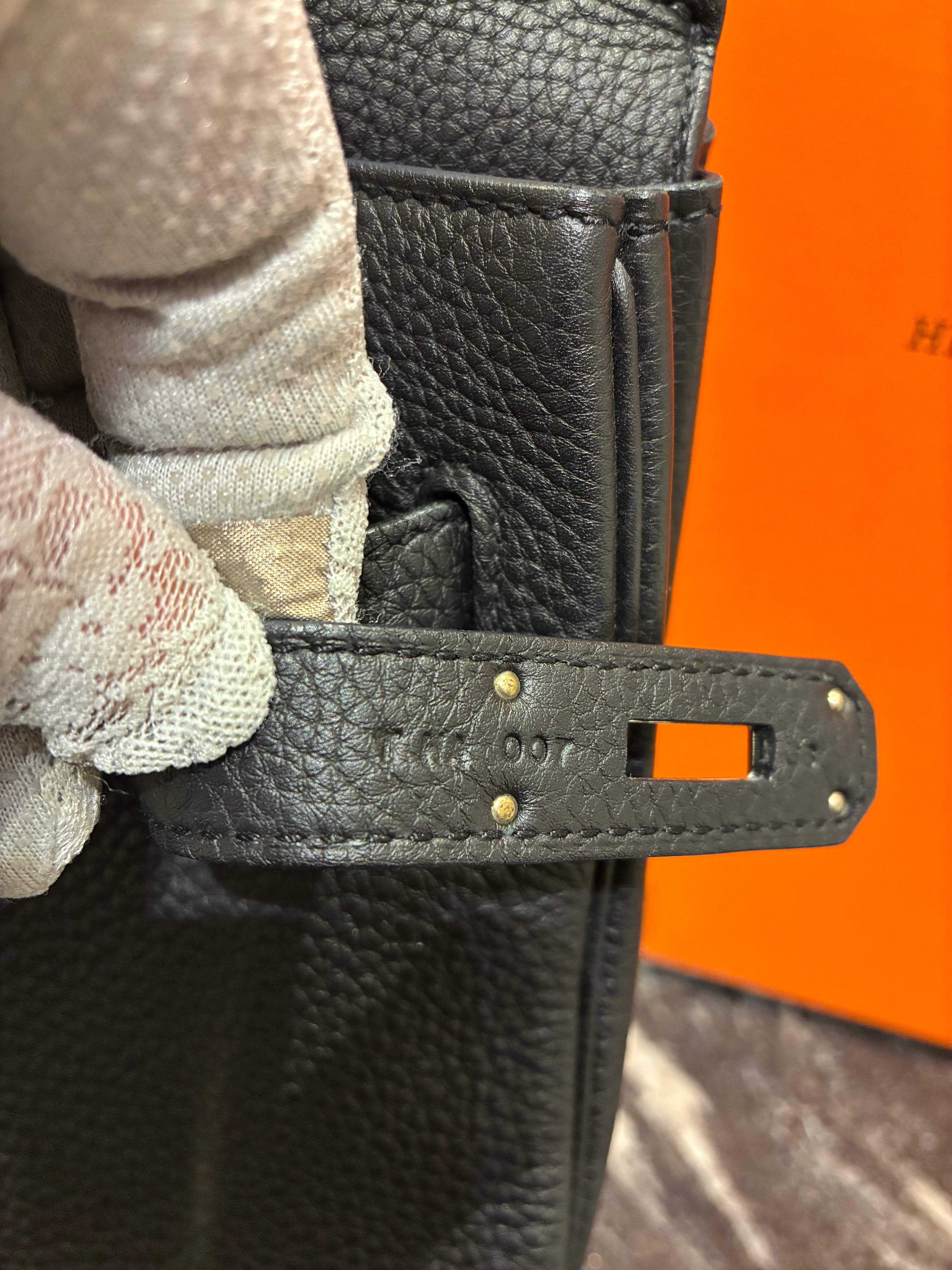 Hermes  Togo Birkin 30 Black Palladium
