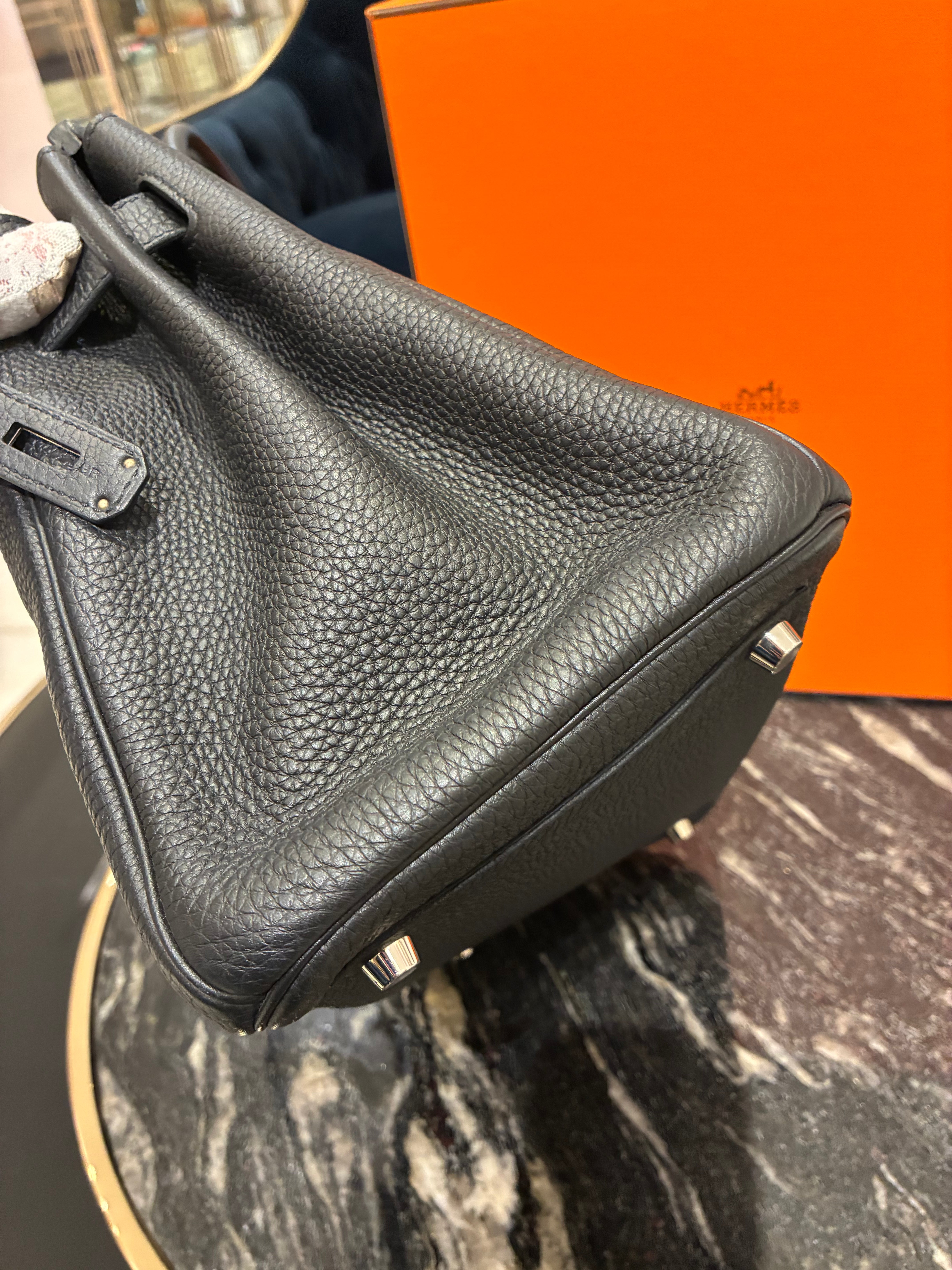 Hermes  Togo Birkin 30 Black Palladium