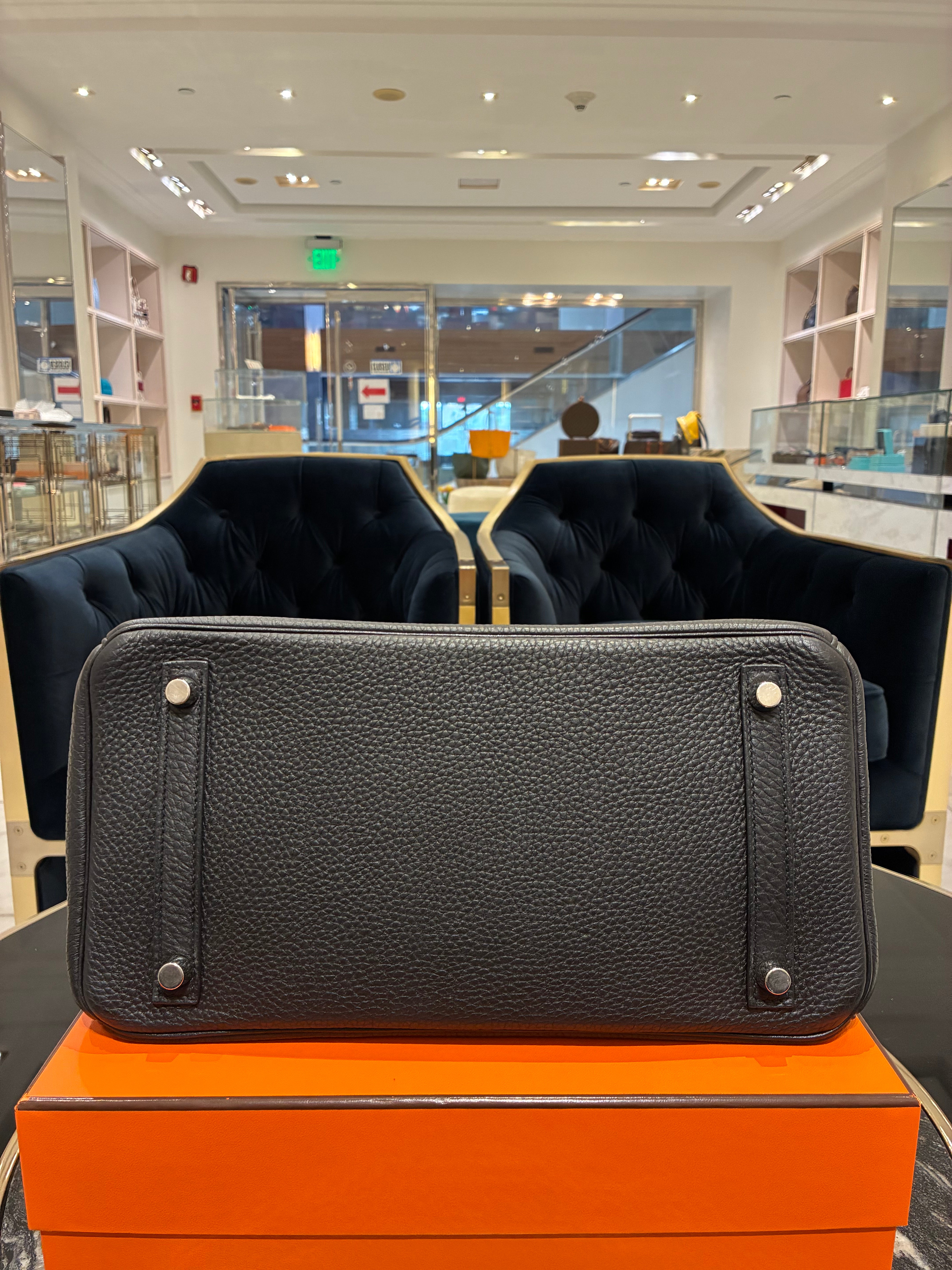 Hermes  Togo Birkin 30 Black Palladium