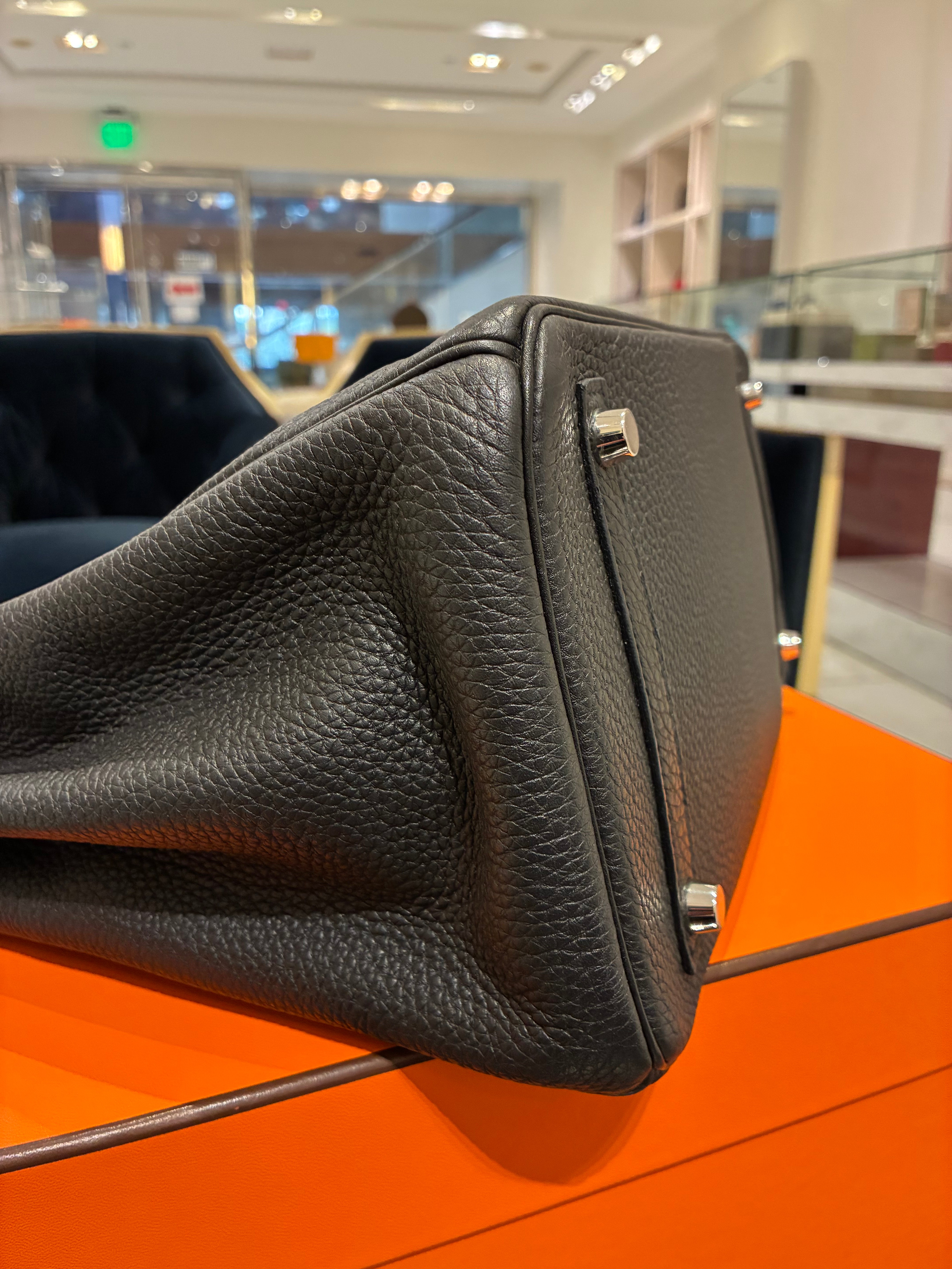 Hermes  Togo Birkin 30 Black Palladium
