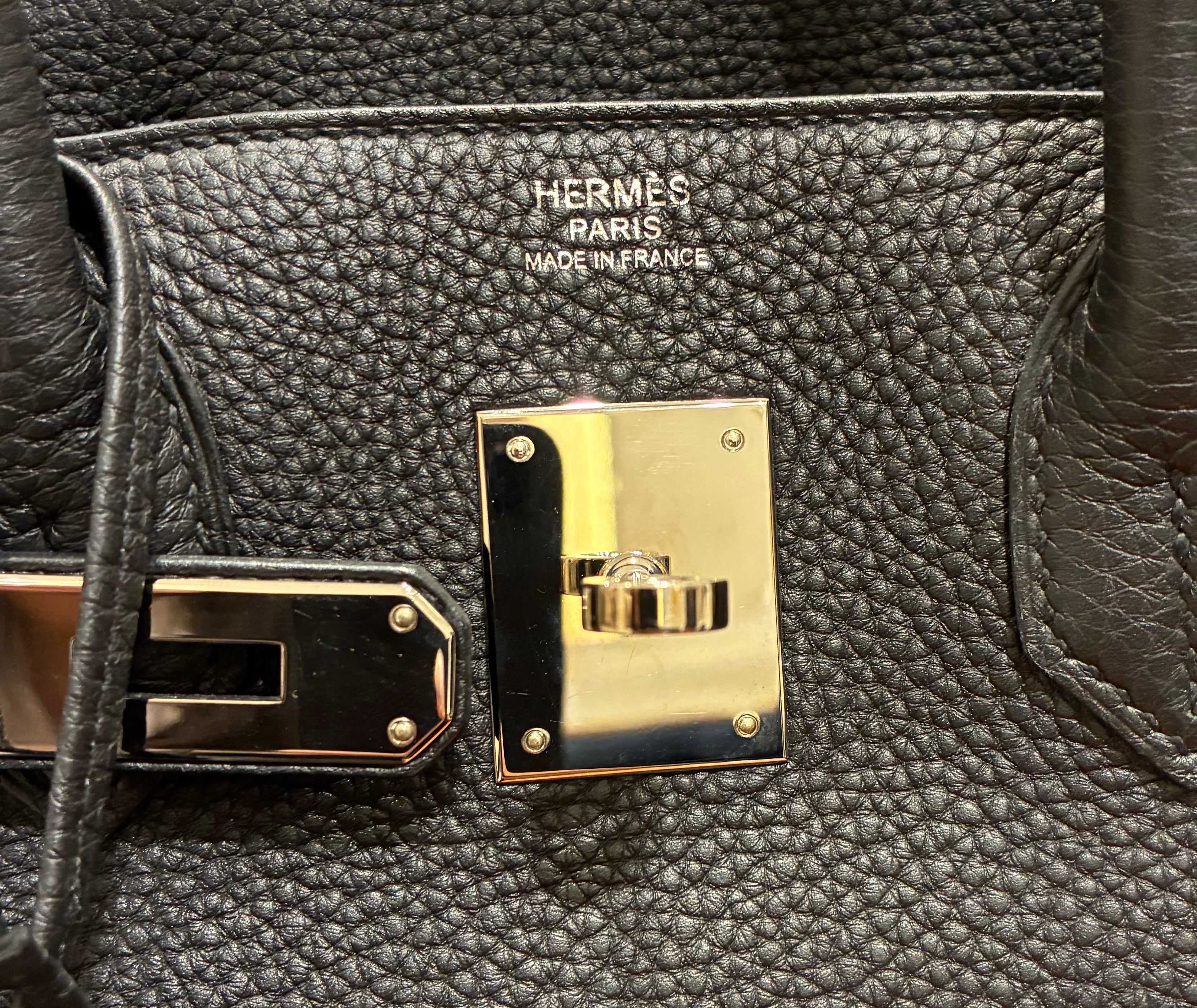 Hermes  Togo Birkin 30 Black Palladium