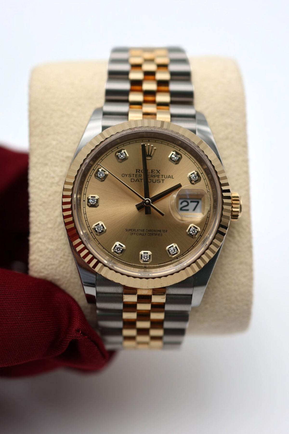 Rolex Datejust Two-Toned YellowGold fluted bezel 36mm jubilee bracelet