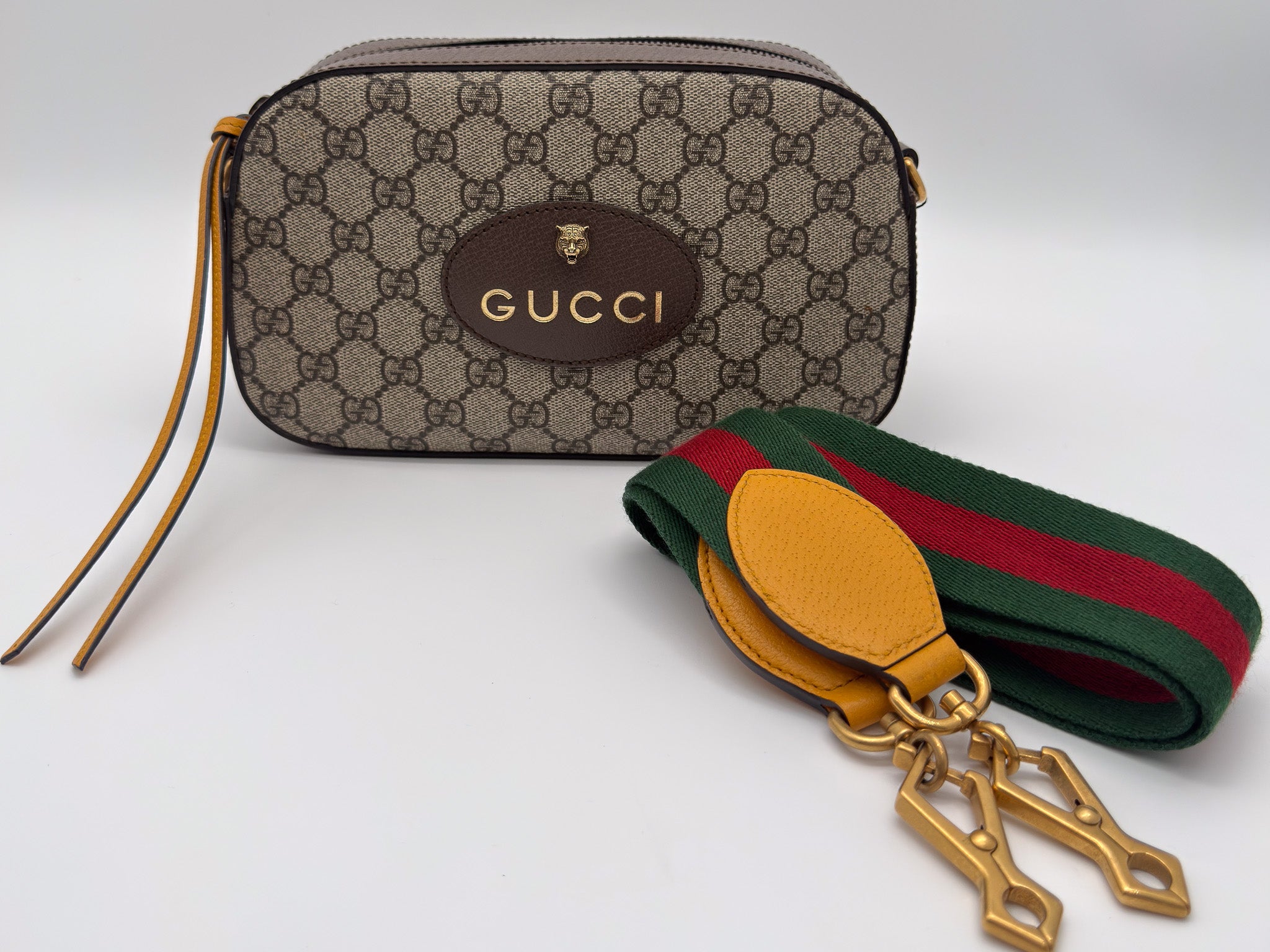 Gucci GG Supreme Monogram Web Neo Vintage Shoulder Bag