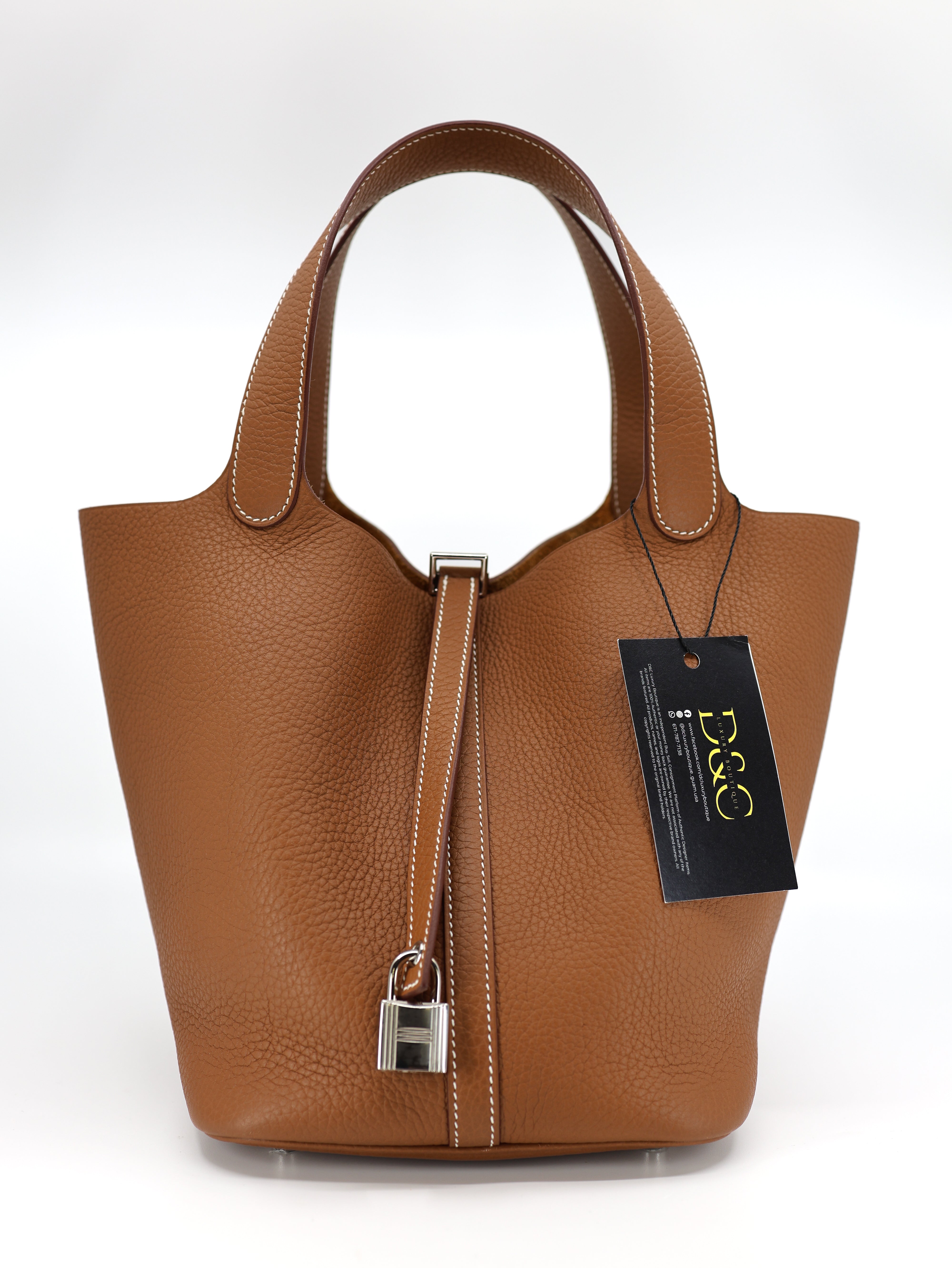 Hermes  Taurillon Clemence Picotin 22 Gold