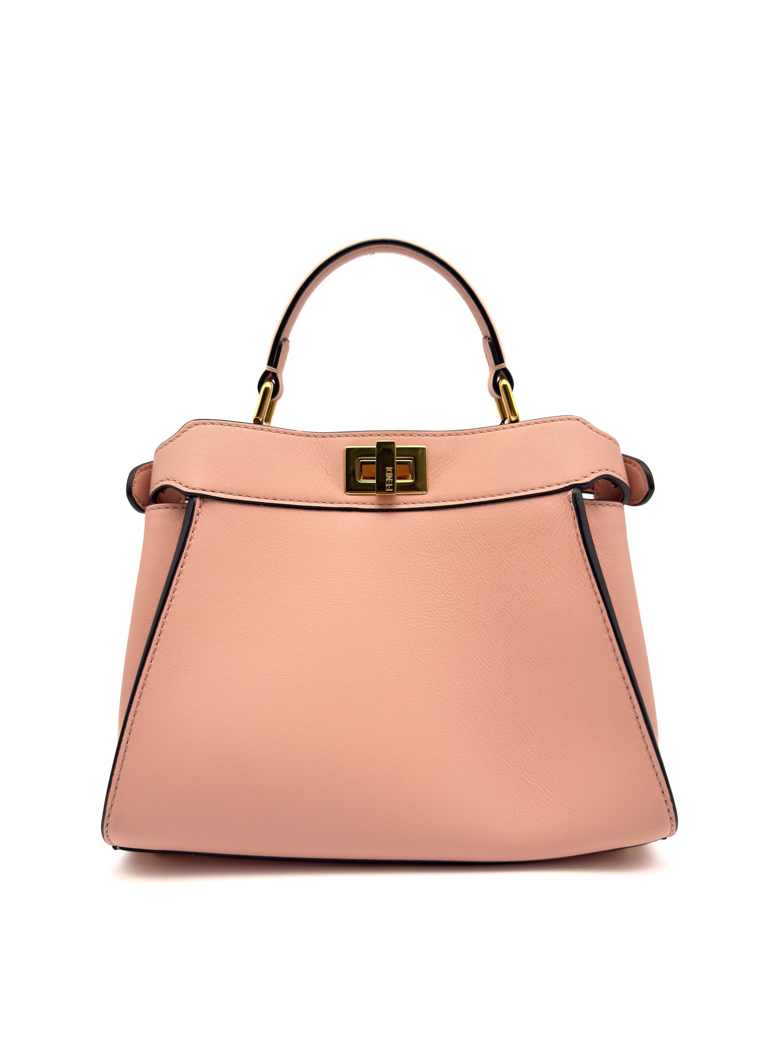 Fendi Peekaboo Mini Handle Bag With Strap Baby Pink