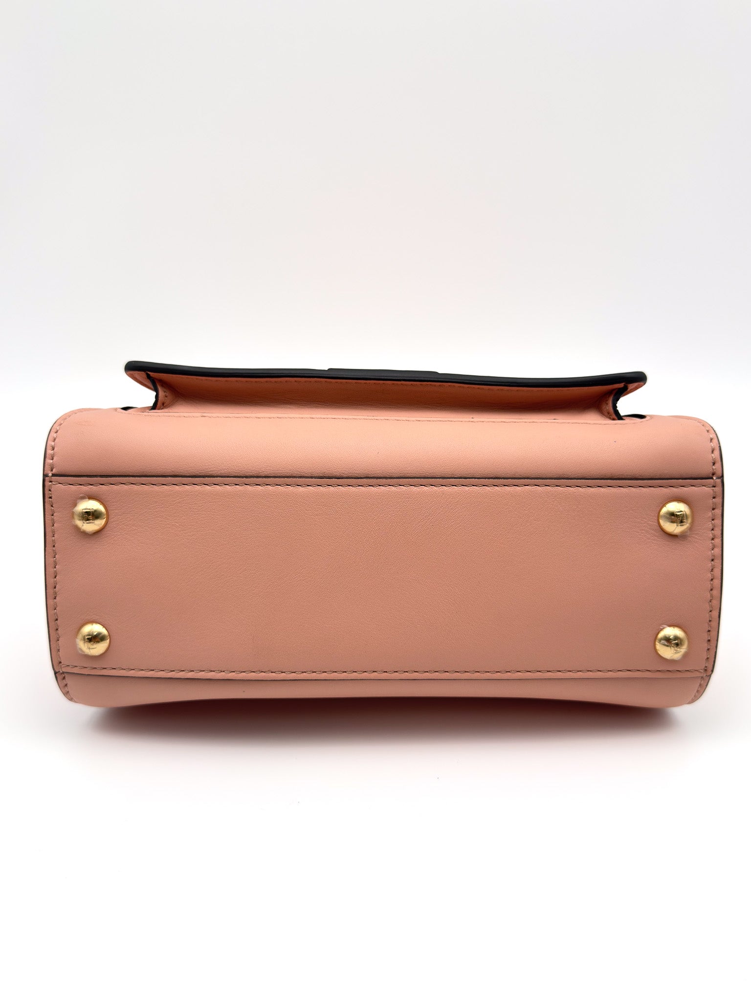 Fendi Peekaboo Mini Handle Bag With Strap Baby Pink