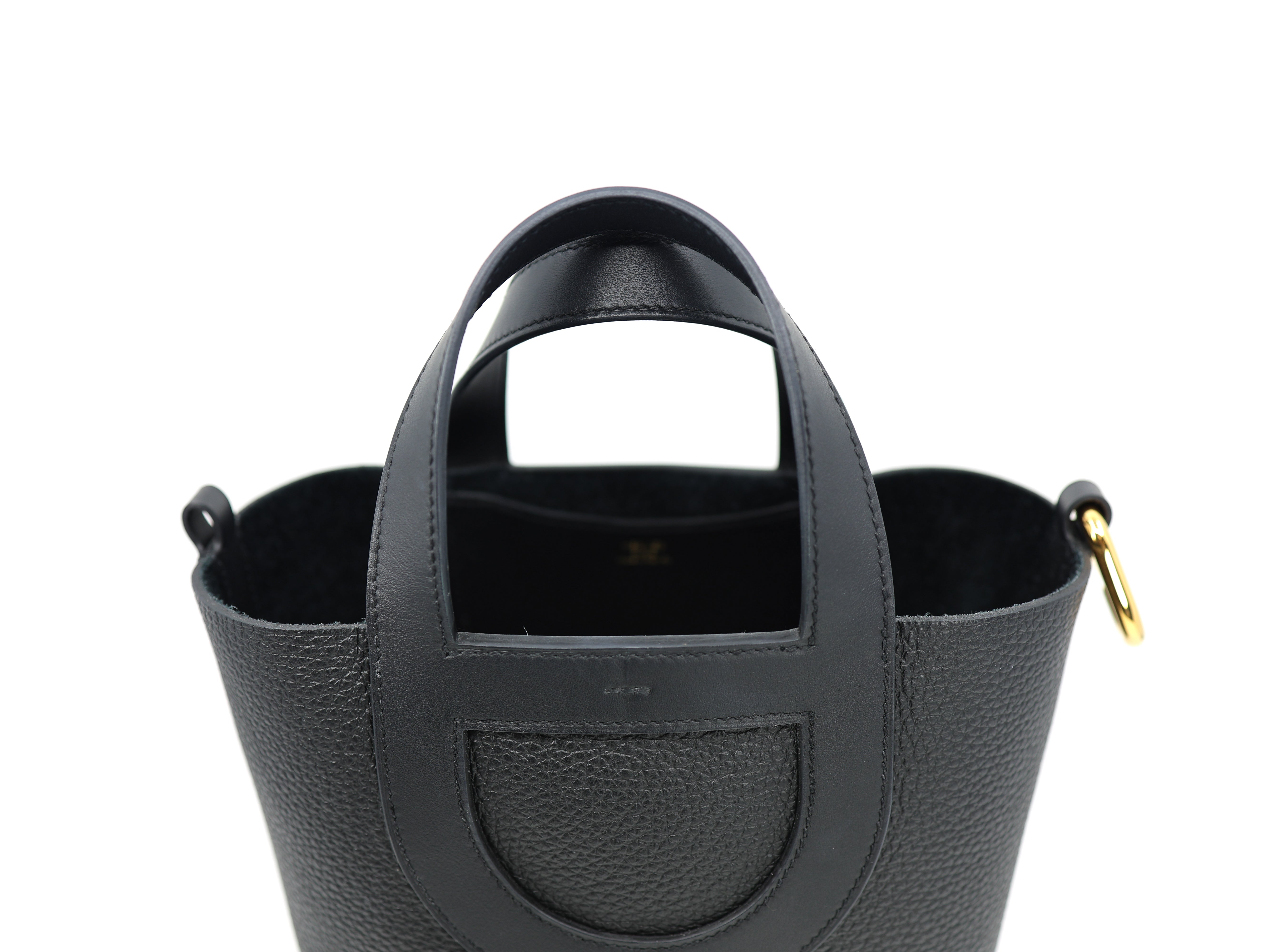 Hermès In-The-Loop 18 Black Clemence and Swift Gold Hardware