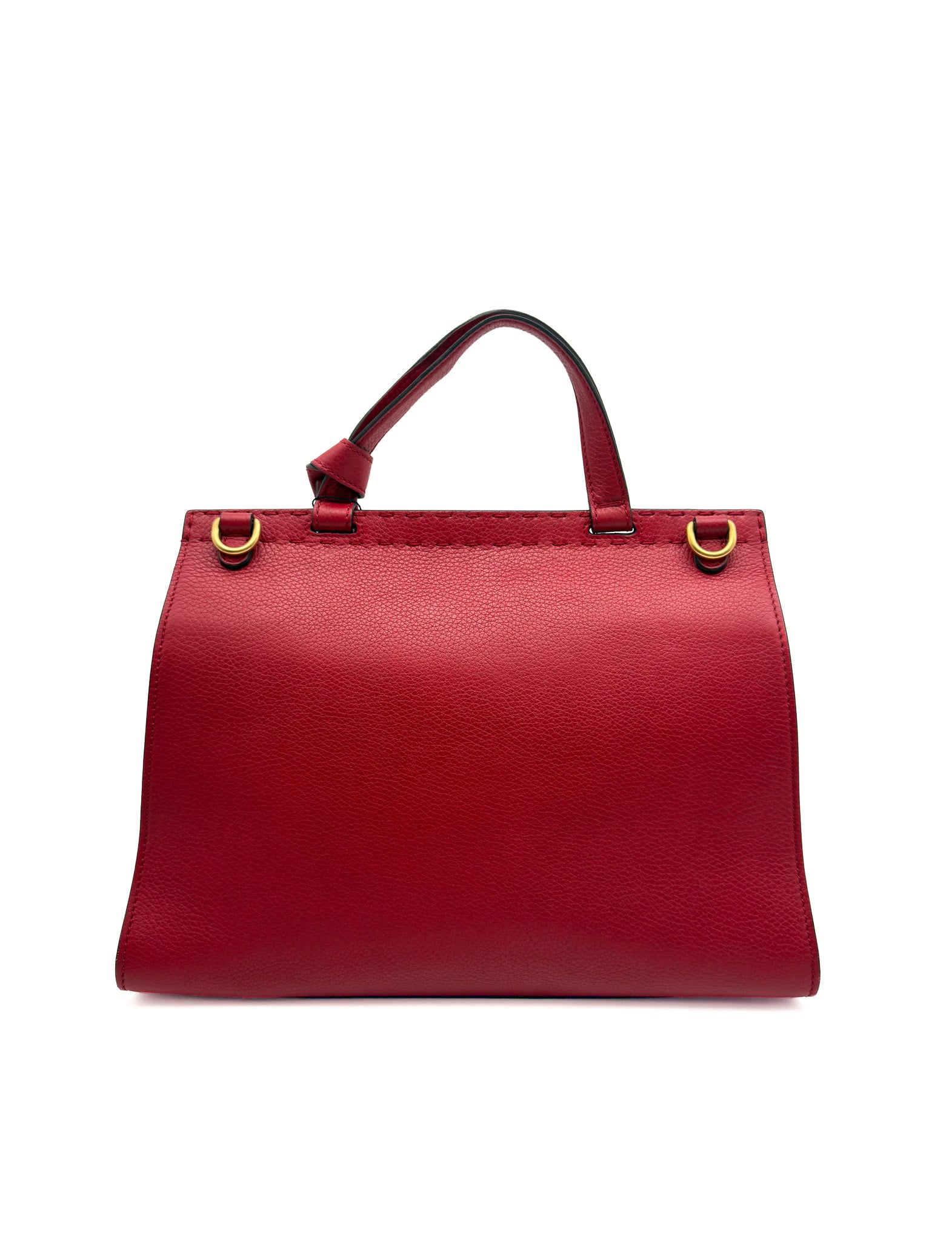 Gucci Marmont Top Handle Bag Red Pebbled Small