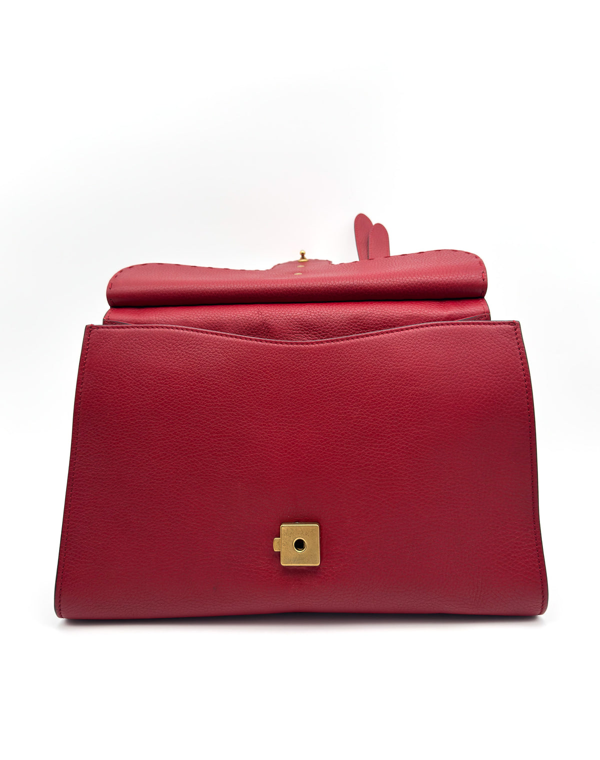 Gucci Marmont Top Handle Bag Red Pebbled Small