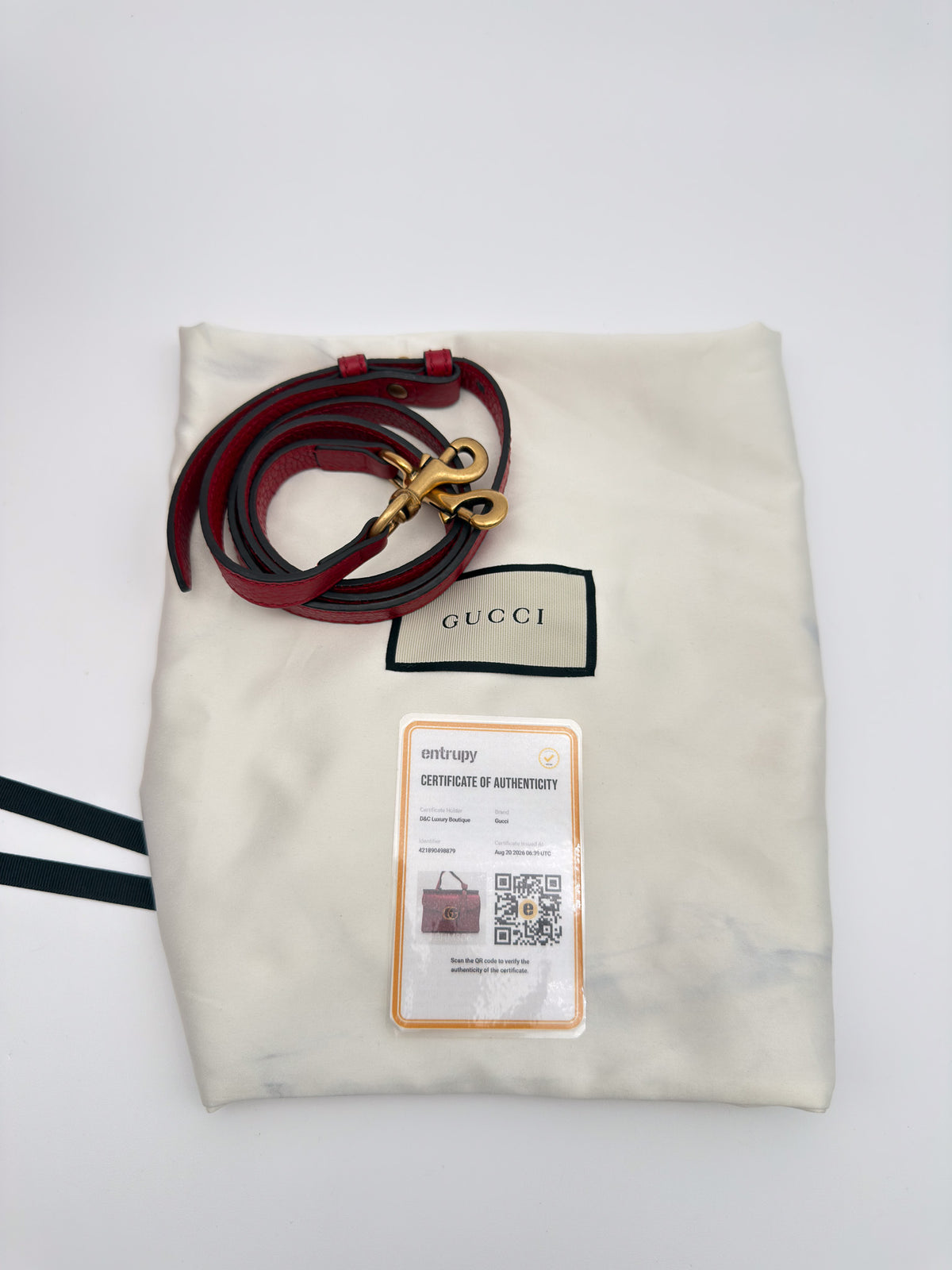 Gucci Marmont Top Handle Bag Red Pebbled Small