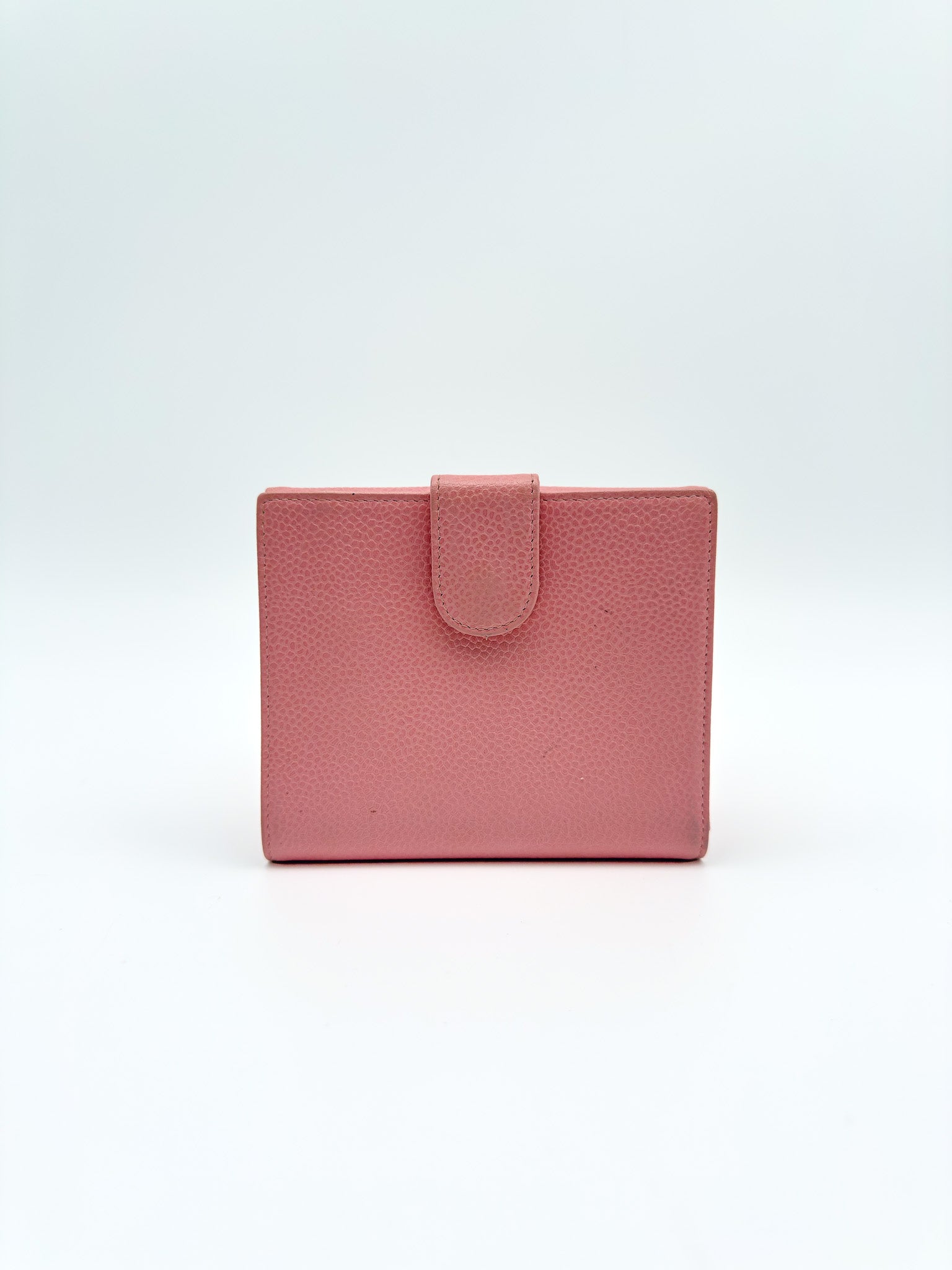 Chanel Wallet Pink Caviar Trifold