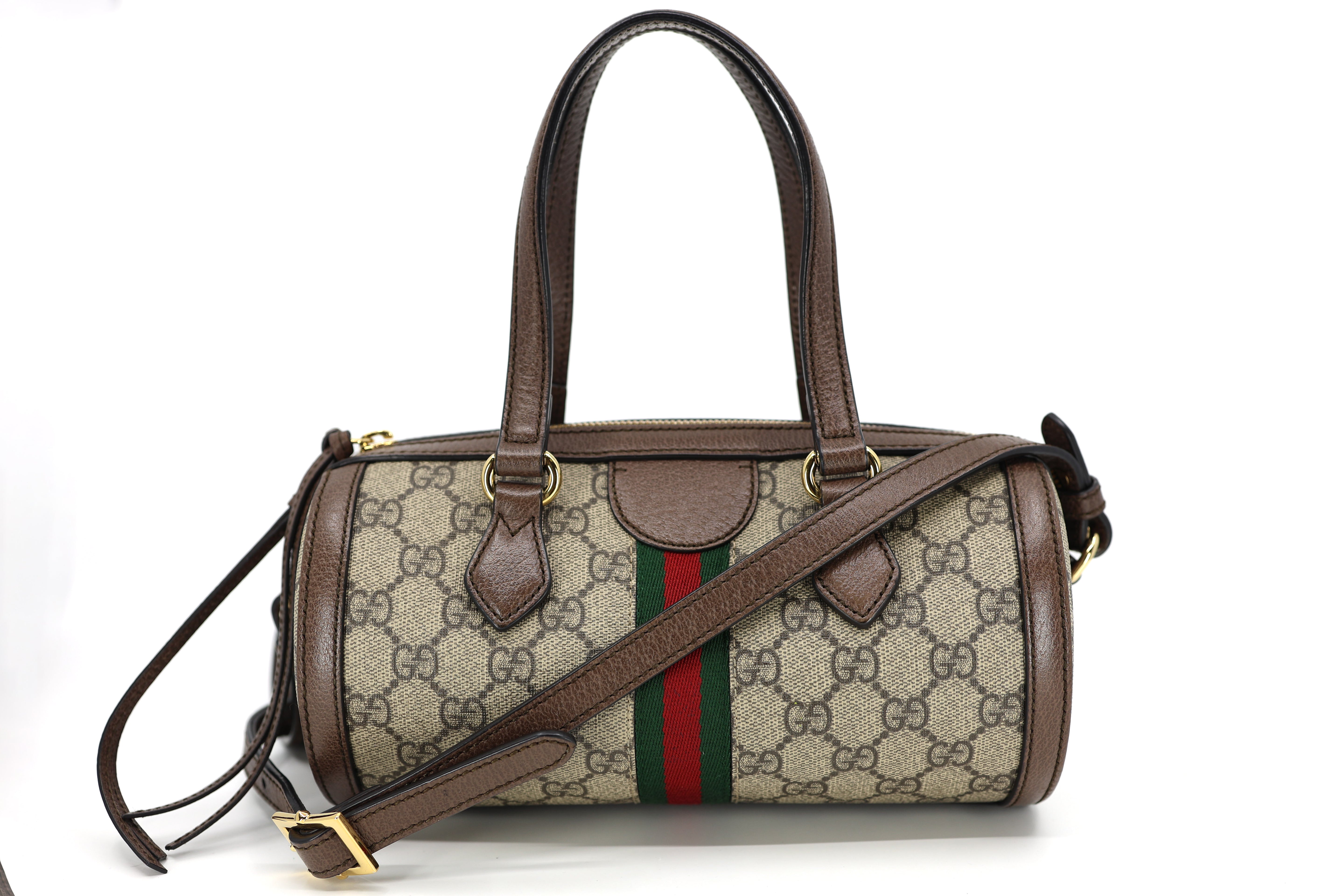 Gucci GG Supreme Monogram Web Small Ophidia Boston