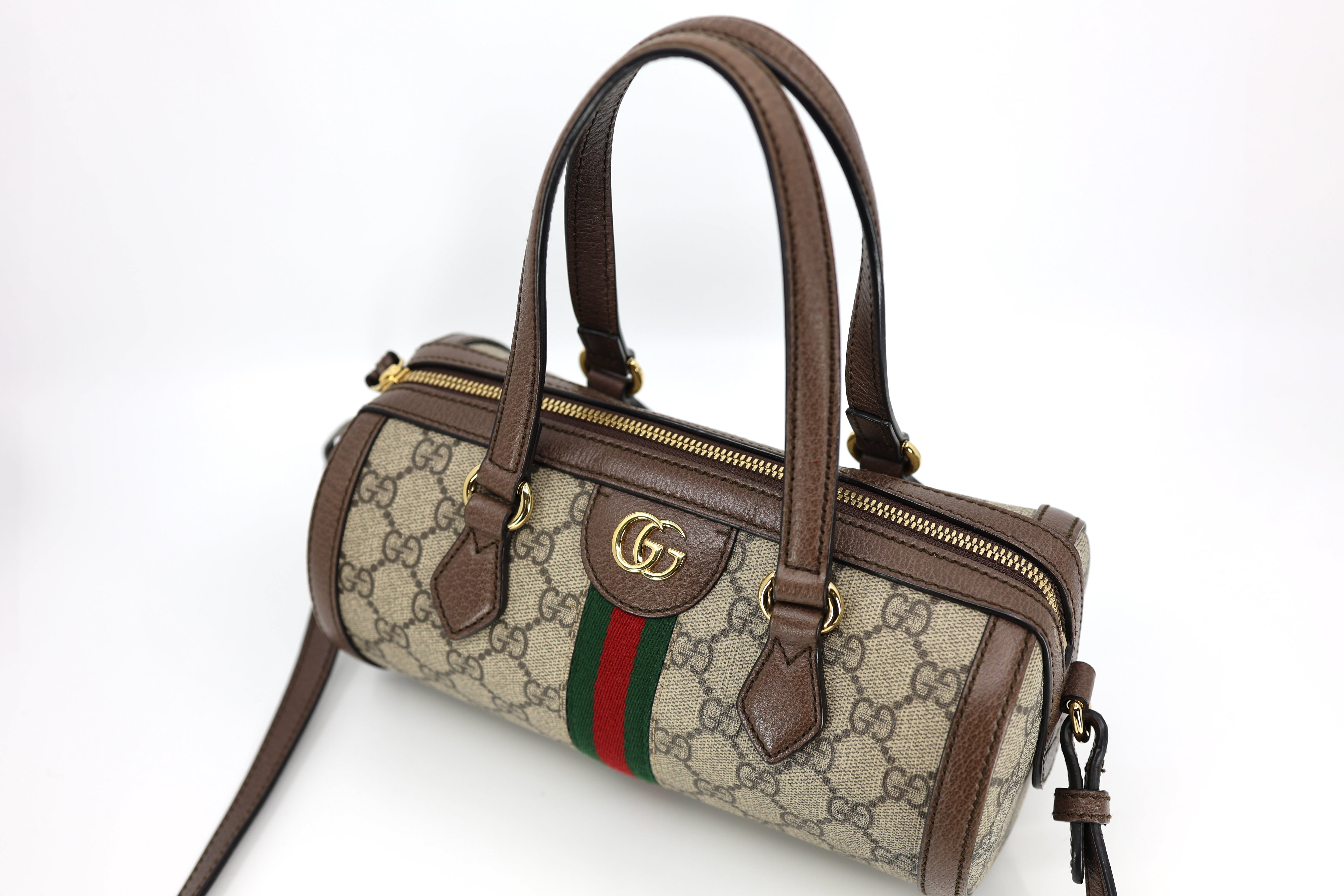 Gucci GG Supreme Monogram Web Small Ophidia Boston