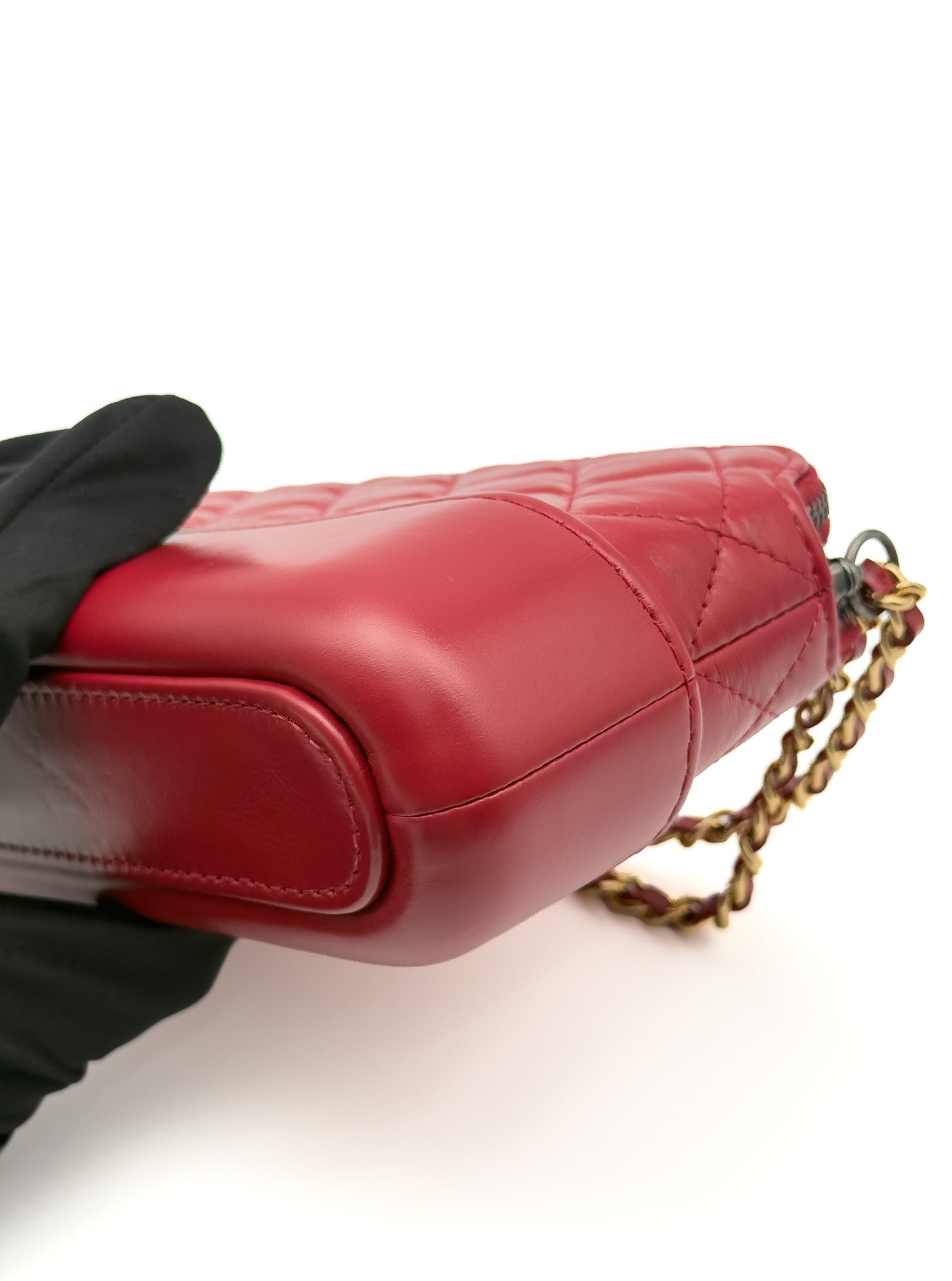 Chanel Gabrielle Double Zip with Chain Red