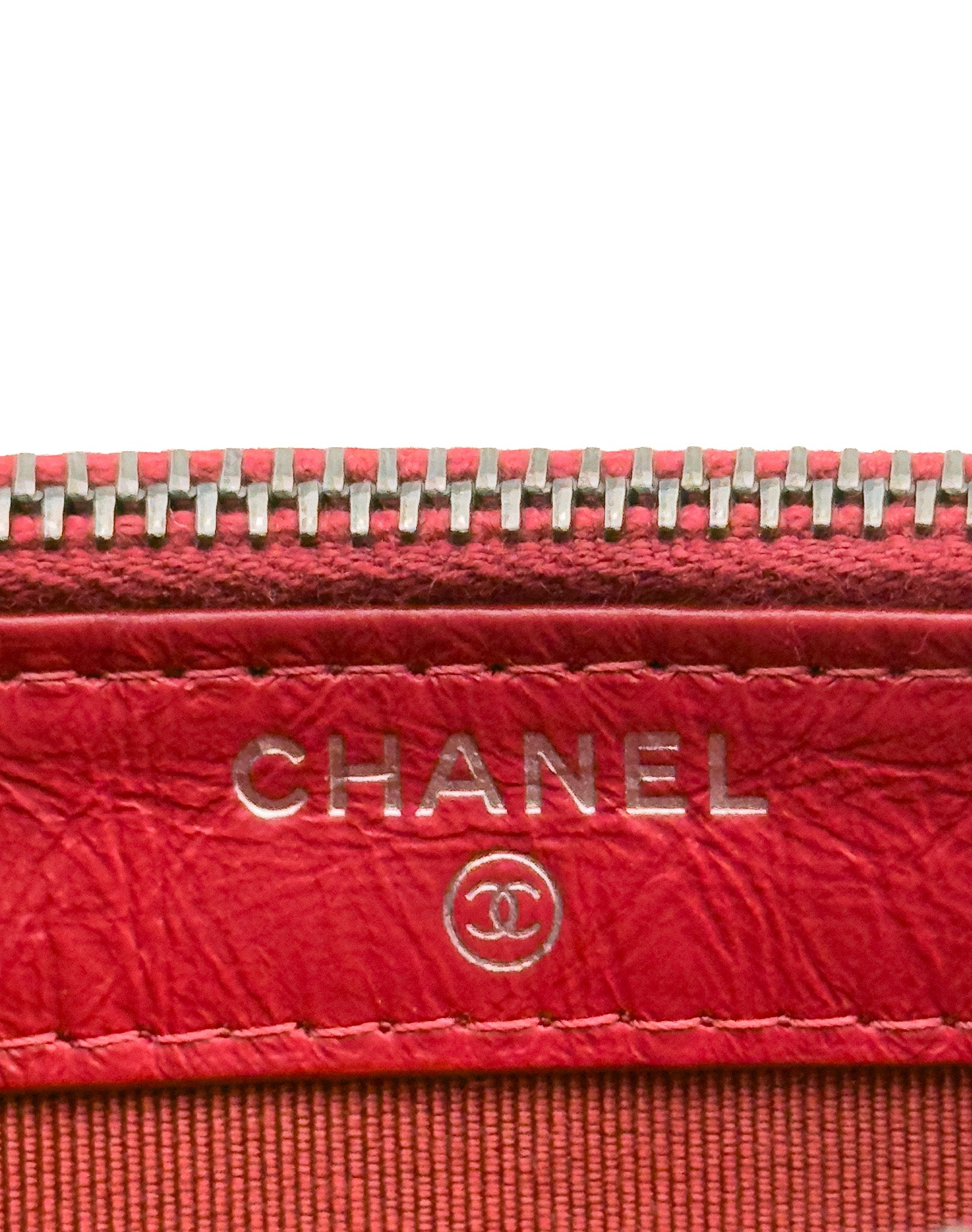Chanel Gabrielle Double Zip with Chain Red