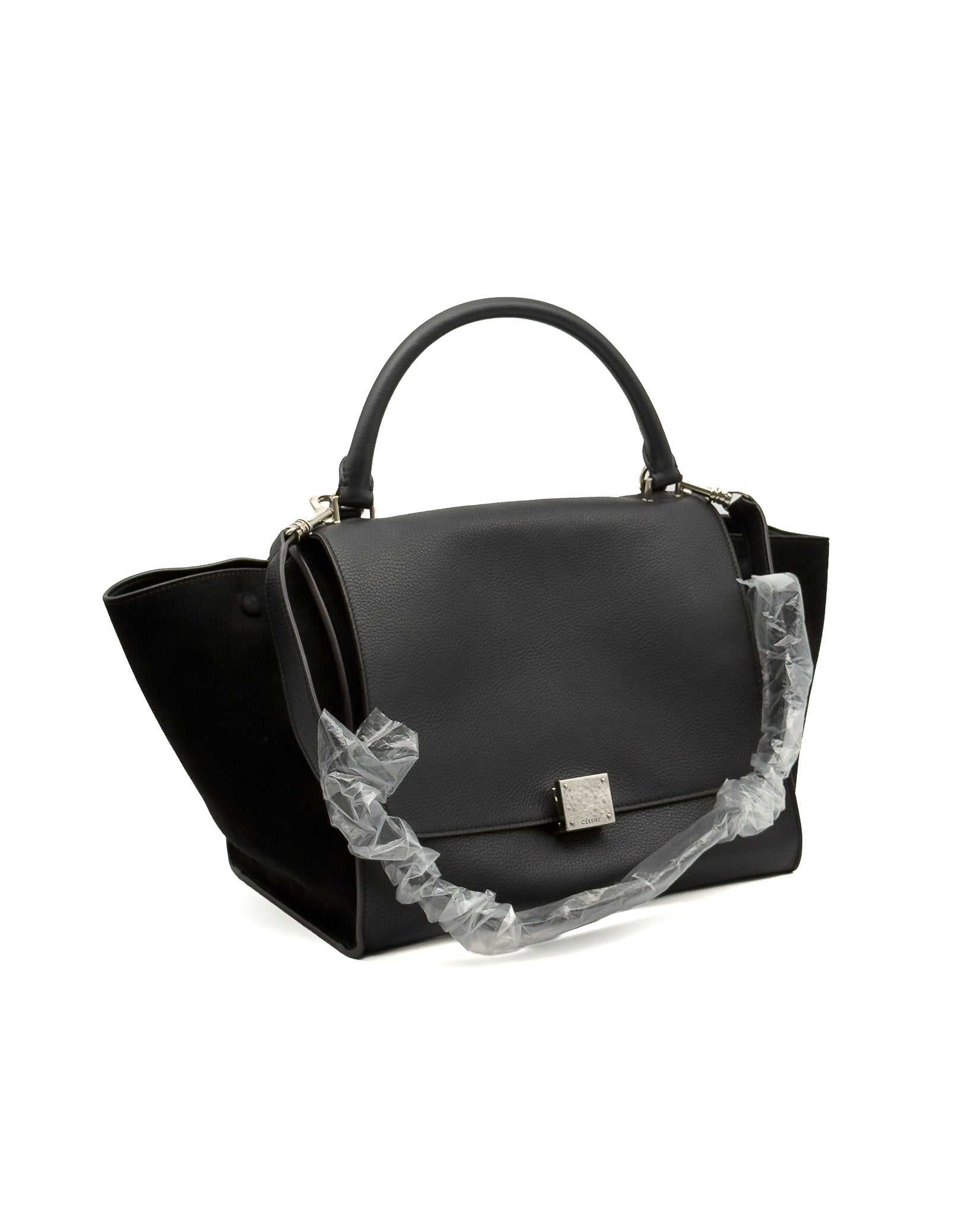 Celine Trapeze Bag Leather Medium Black