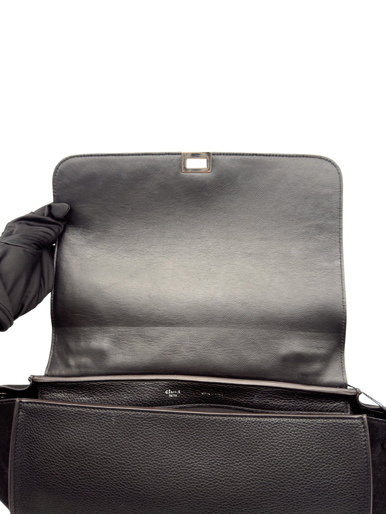 Celine Trapeze Bag Leather Medium Black