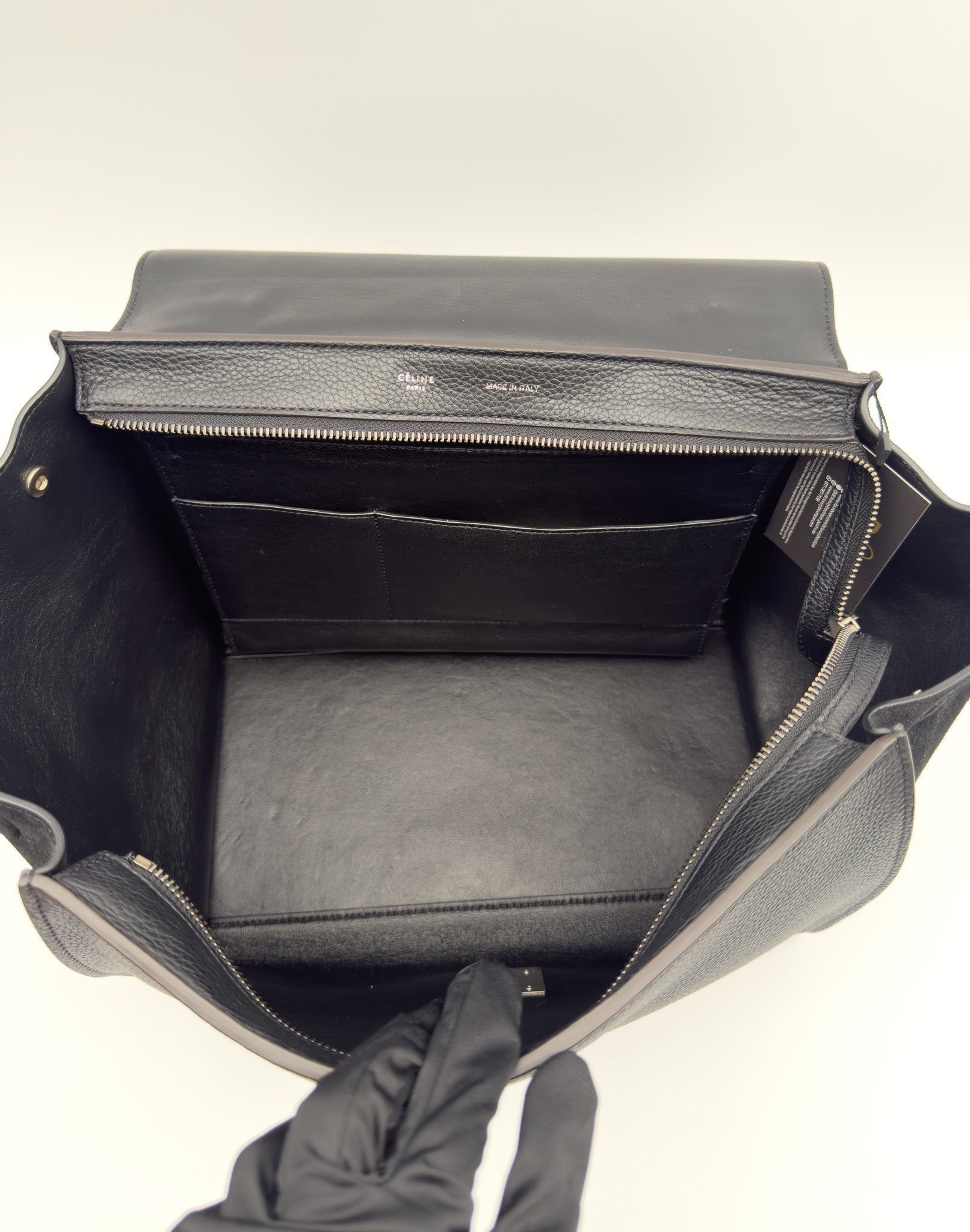 Celine Trapeze Bag Leather Medium Black
