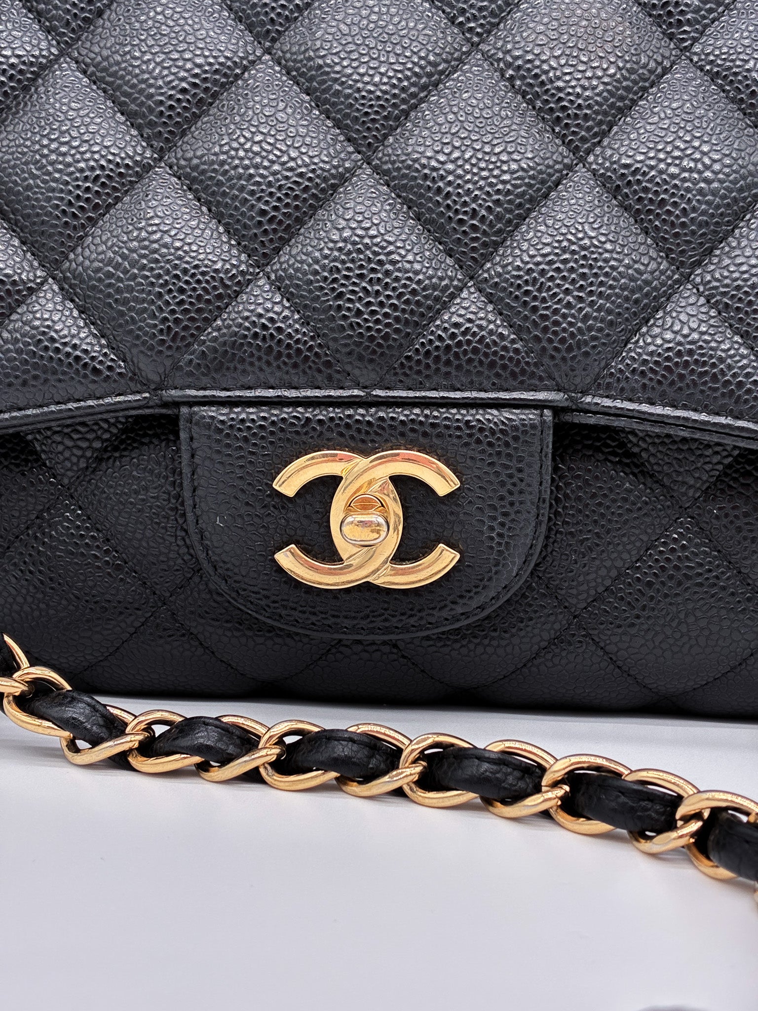 Chanel Caviar Quilted Maxi Single Flap Black