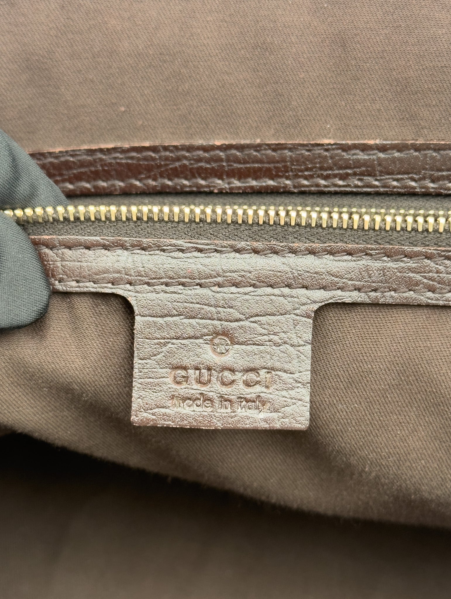 Gucci Monogram Medium Jolicoeur Tote Dark Brown
