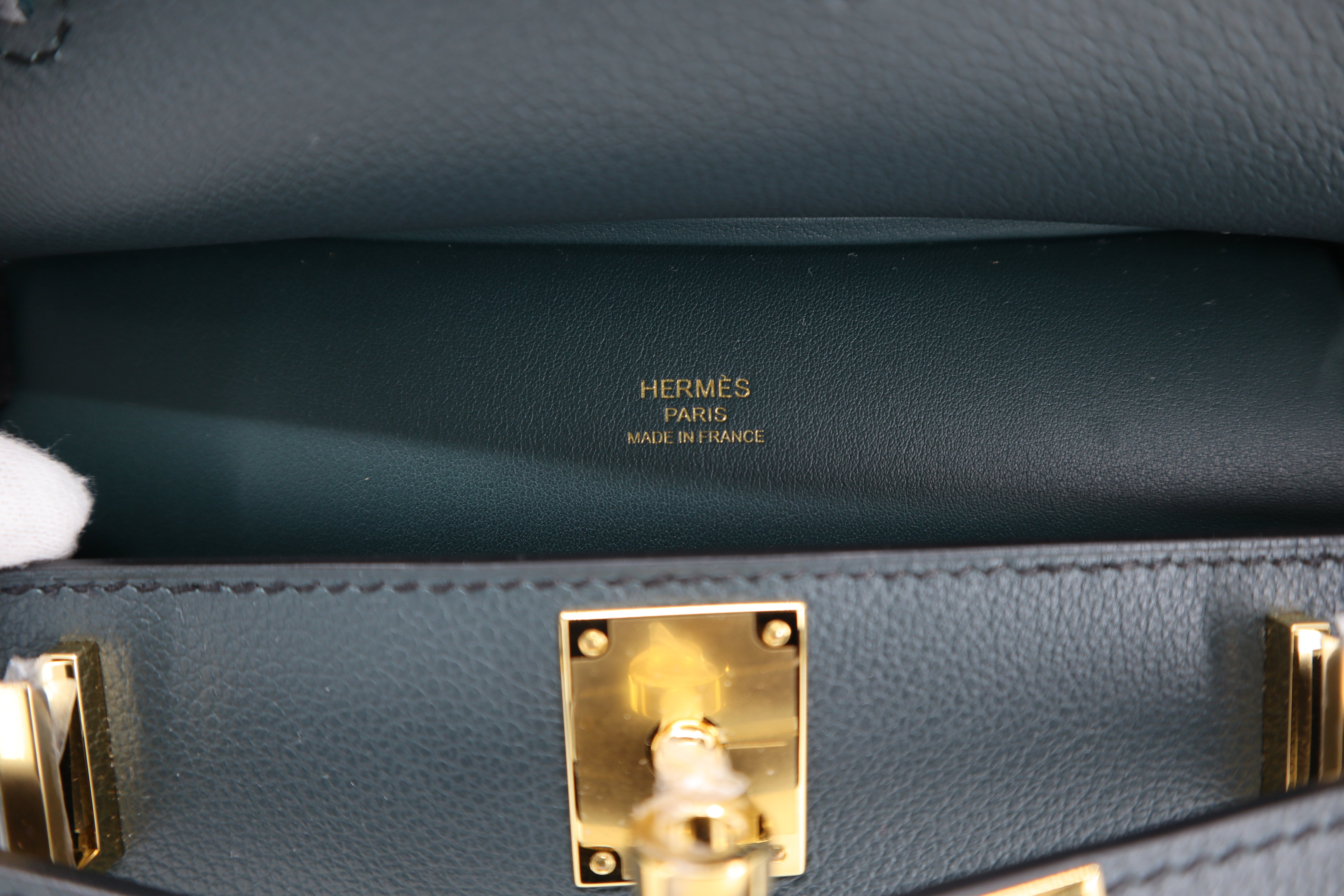 Hermes Jypsiere Mini Vert Cyprès Gold Hardware