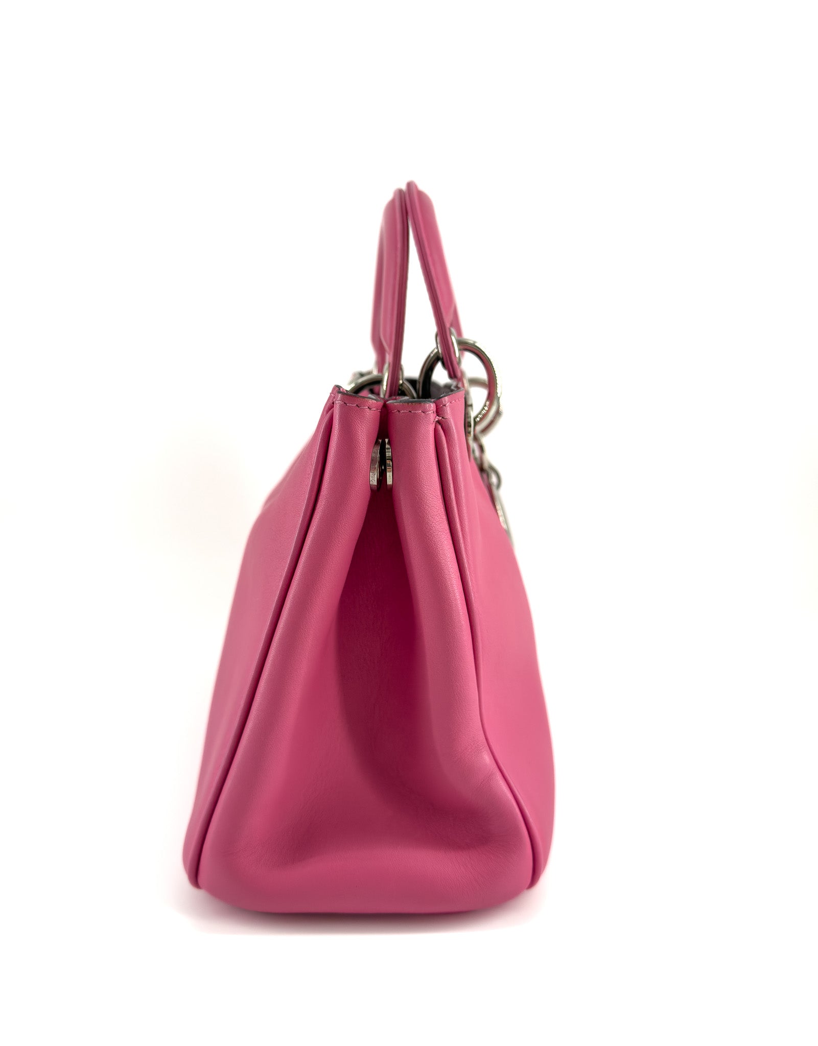 CHRISTIAN DIOR Calfskin Small Diorissimo Tote Pink