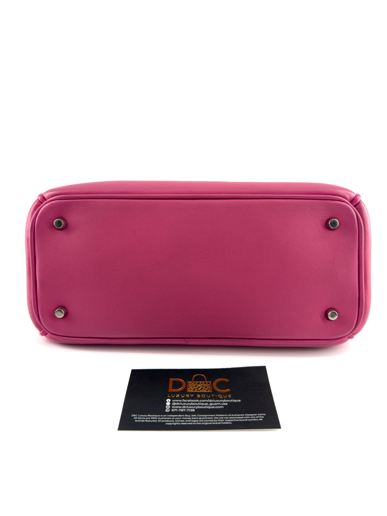 CHRISTIAN DIOR Calfskin Small Diorissimo Tote Pink