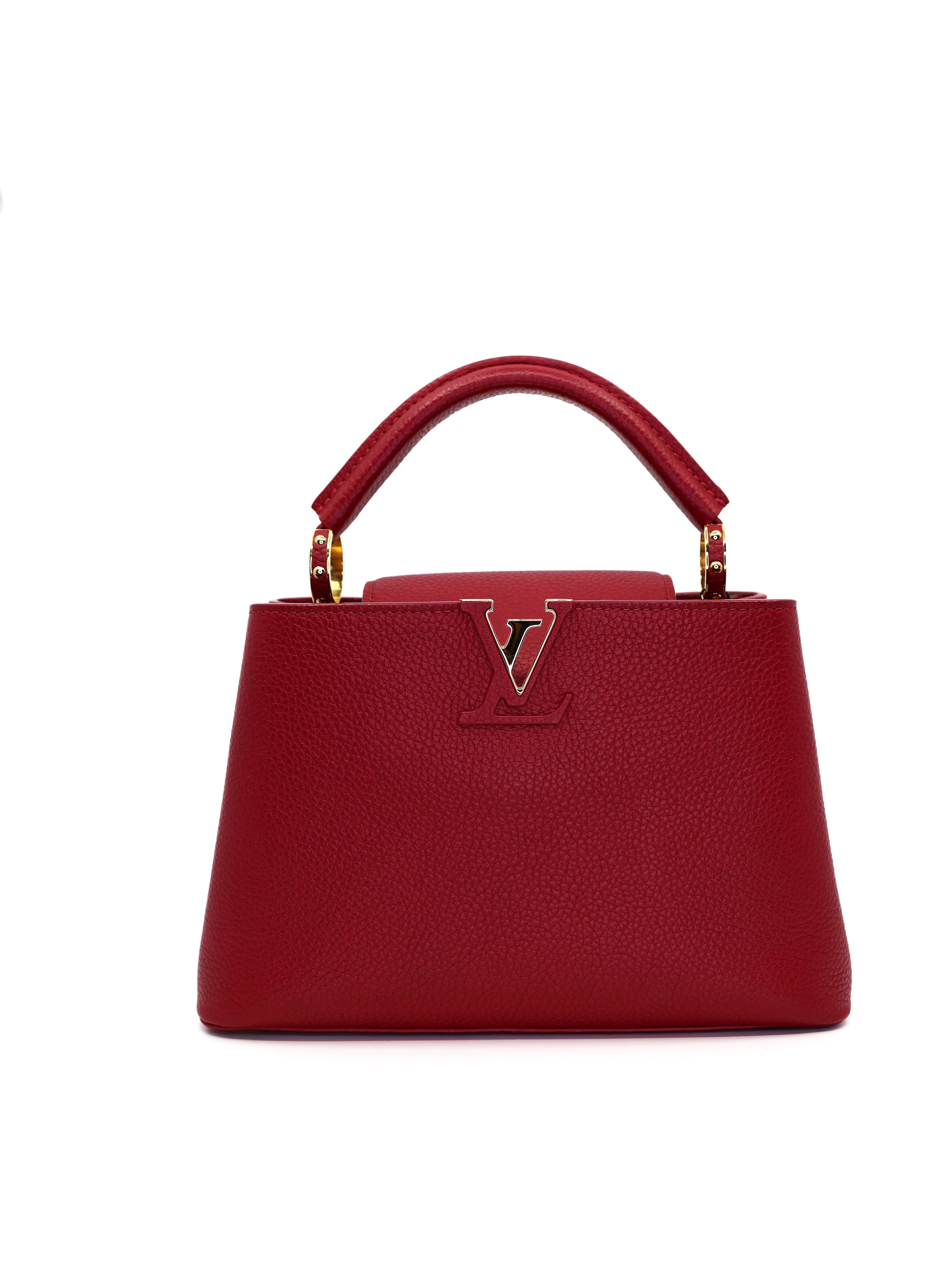 Louis Vuitton Red Taurillon Leather Capucines BB