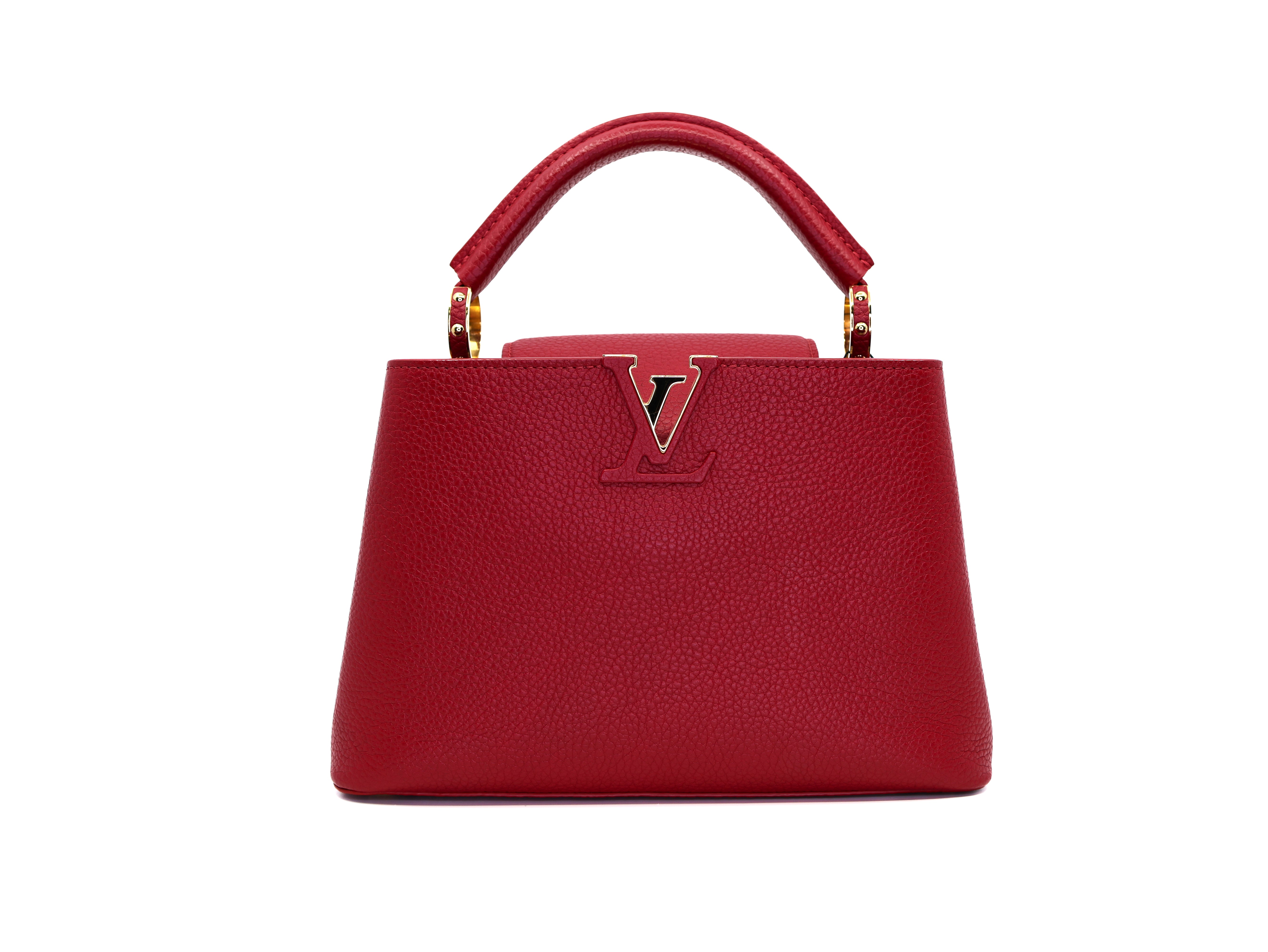 Louis Vuitton Red Taurillon Leather Capucines BB