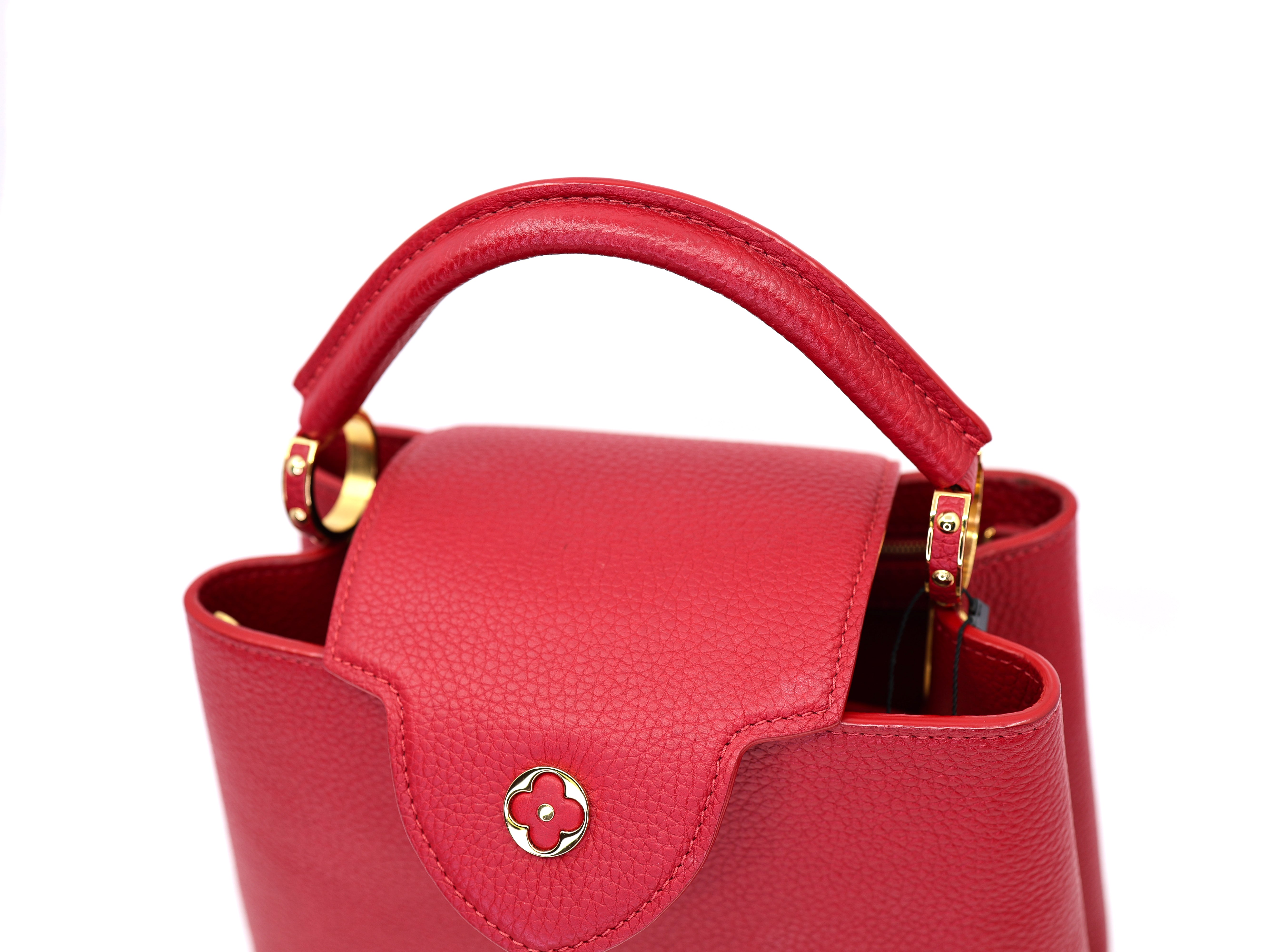 Louis Vuitton Red Taurillon Leather Capucines BB